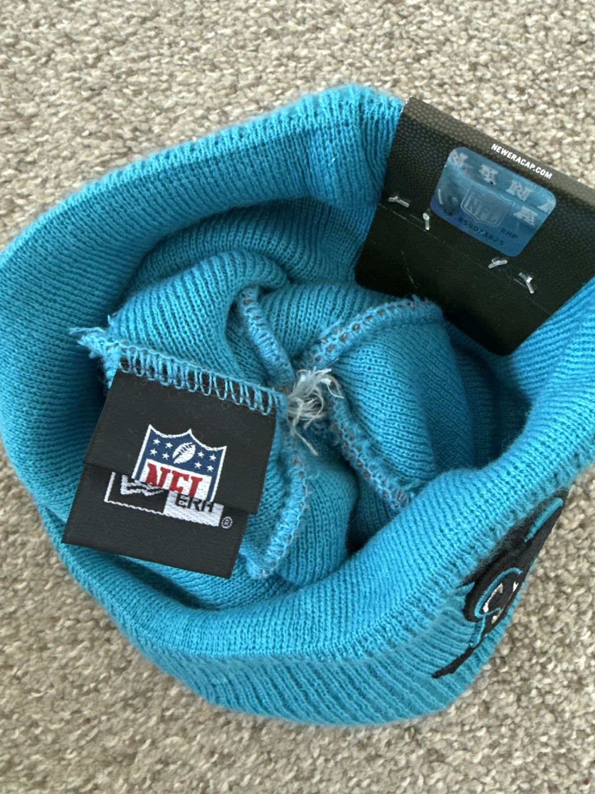 NFL × New Era Carolina Panthers New Era Beanie Size ONE SIZE - 3 Thumbnail