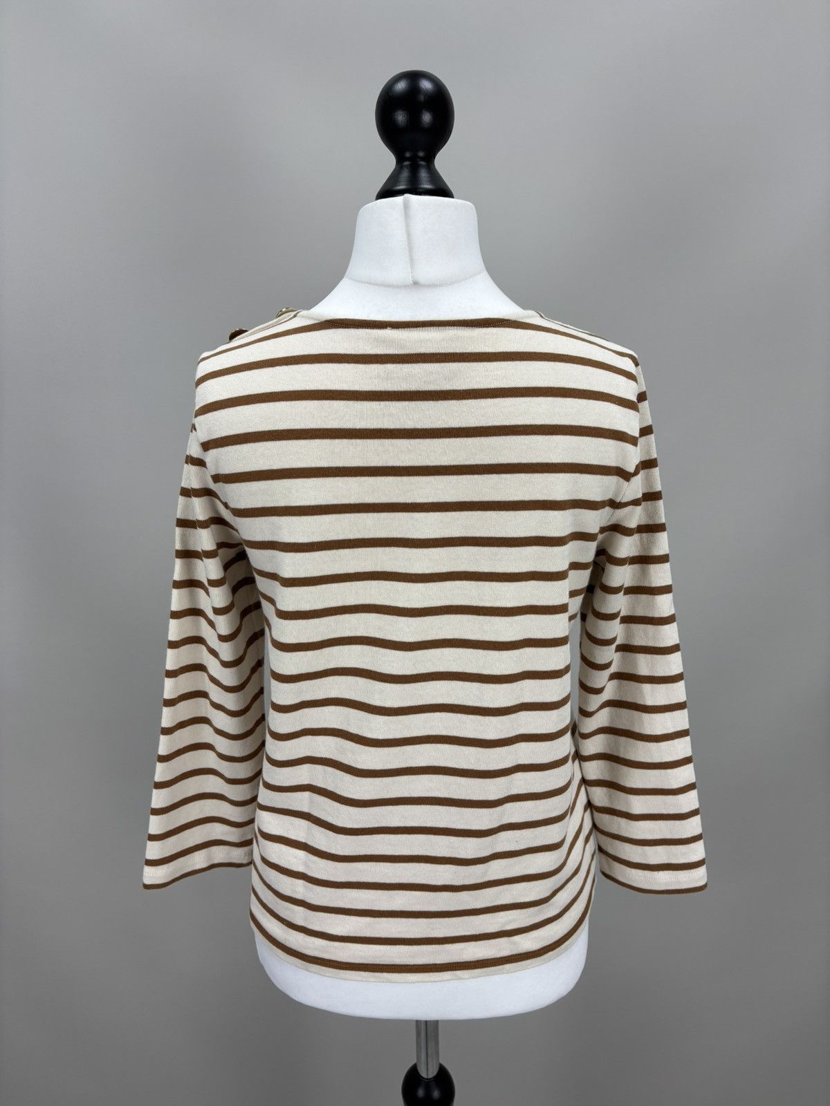 Sezane Womens sweater Sezane Size M Color White/Brown Size M / US 6-8 / IT 42-44 - 7 Thumbnail