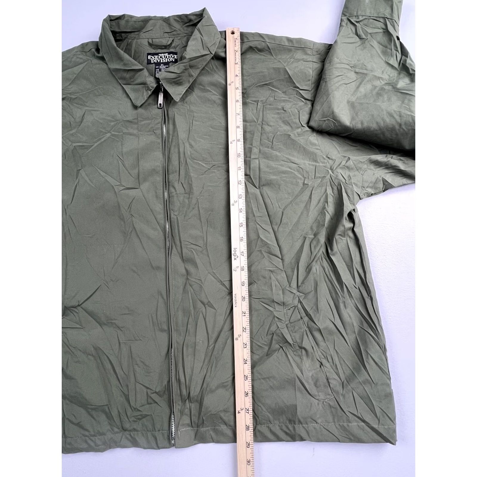 Haband Haband Jacket Mens 3XL Green Microfiber Windbreaker Full Zip Lined Lightweight Shirt Health? (Note: This seems incorrect; please provide final.) Size US XXL / EU 58 / 5 - 5 Thumbnail