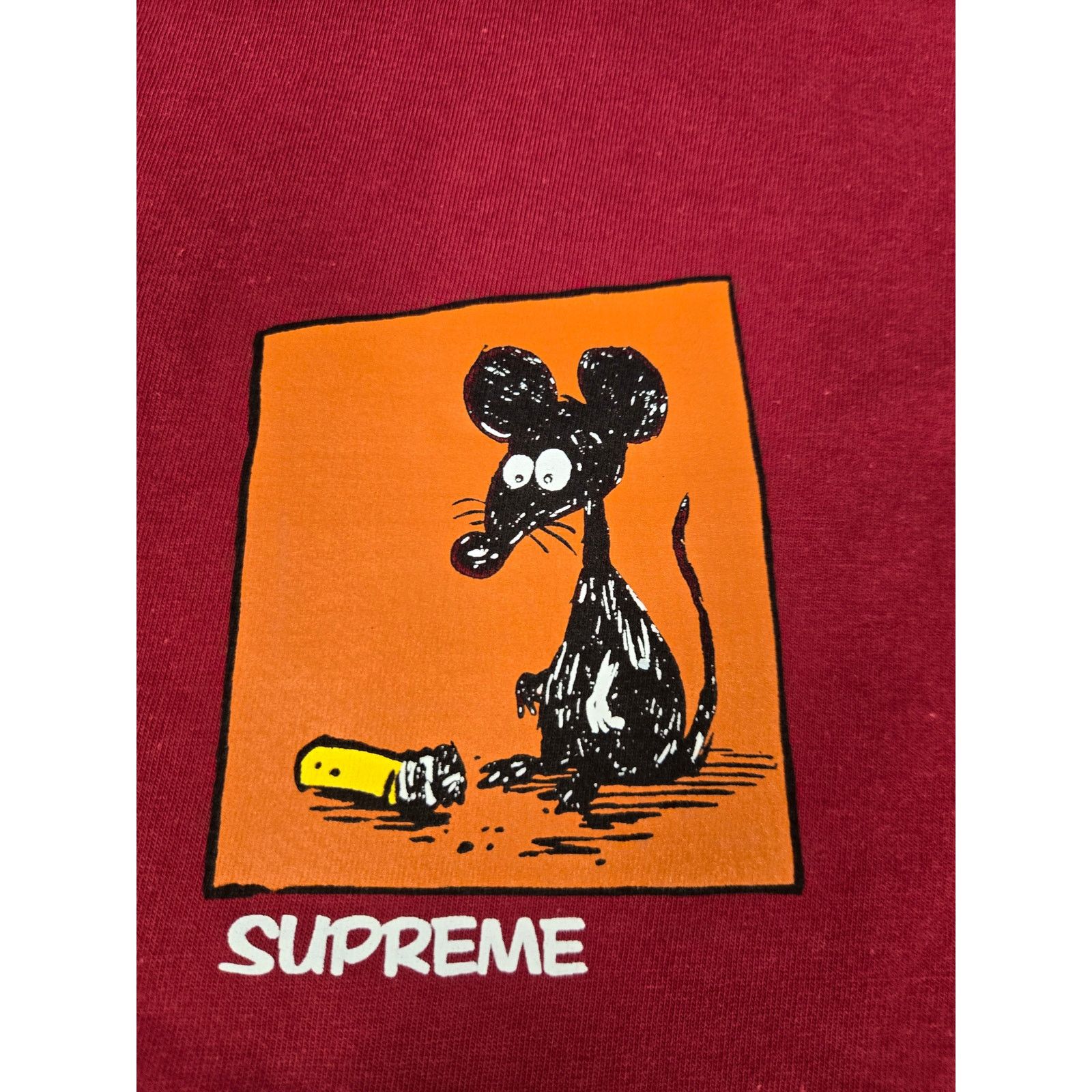 Supreme Supreme Mouse Cardinal Tee Size Med New SS21 Size US M / EU 48-50 / 2 - 2 Thumbnail