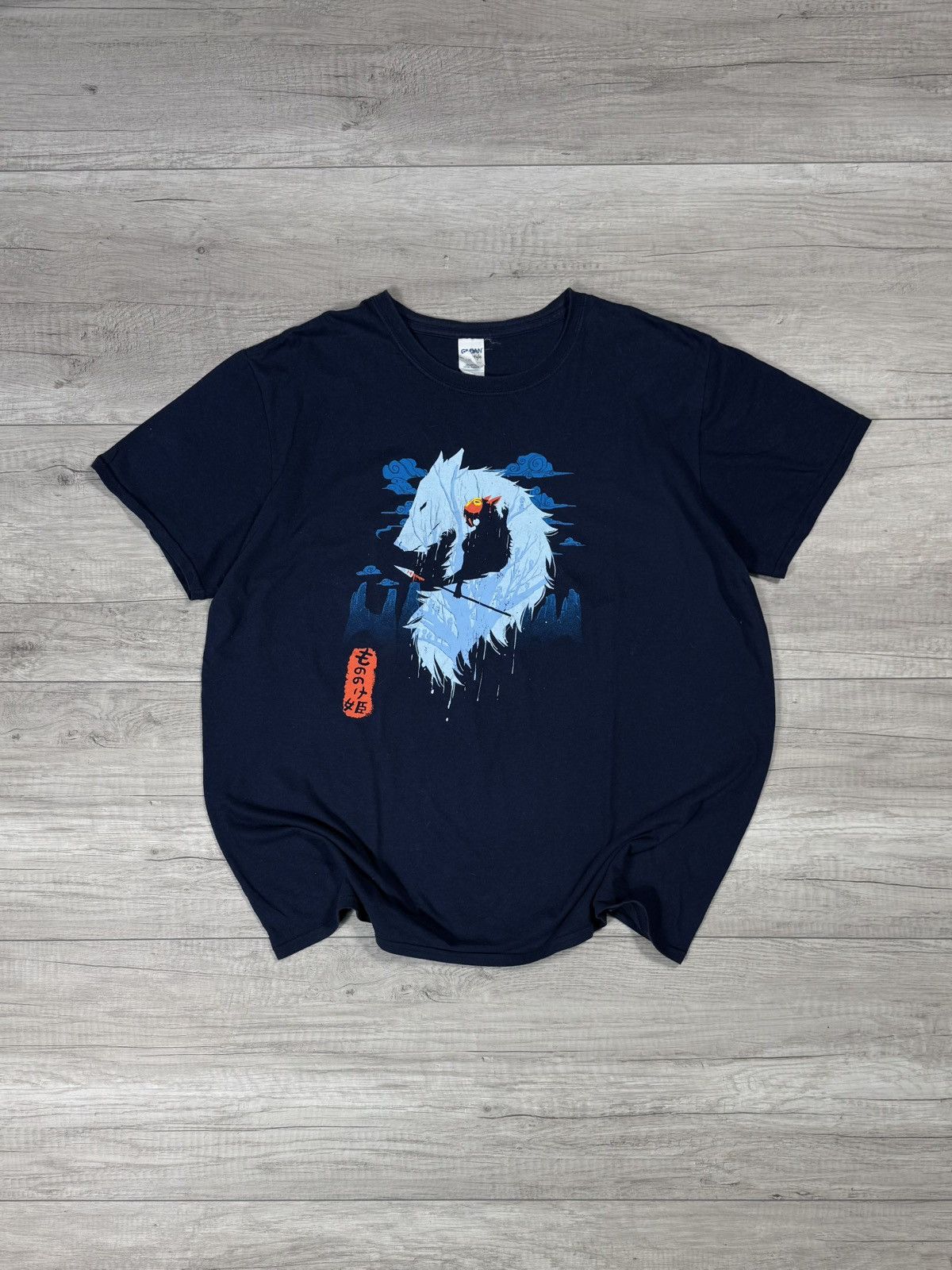 Anime Princess Mononoke 00s Studio Ghibli Vintage Printed Gildan Size US XL / EU 56 / 4 - 1 Thumbnail