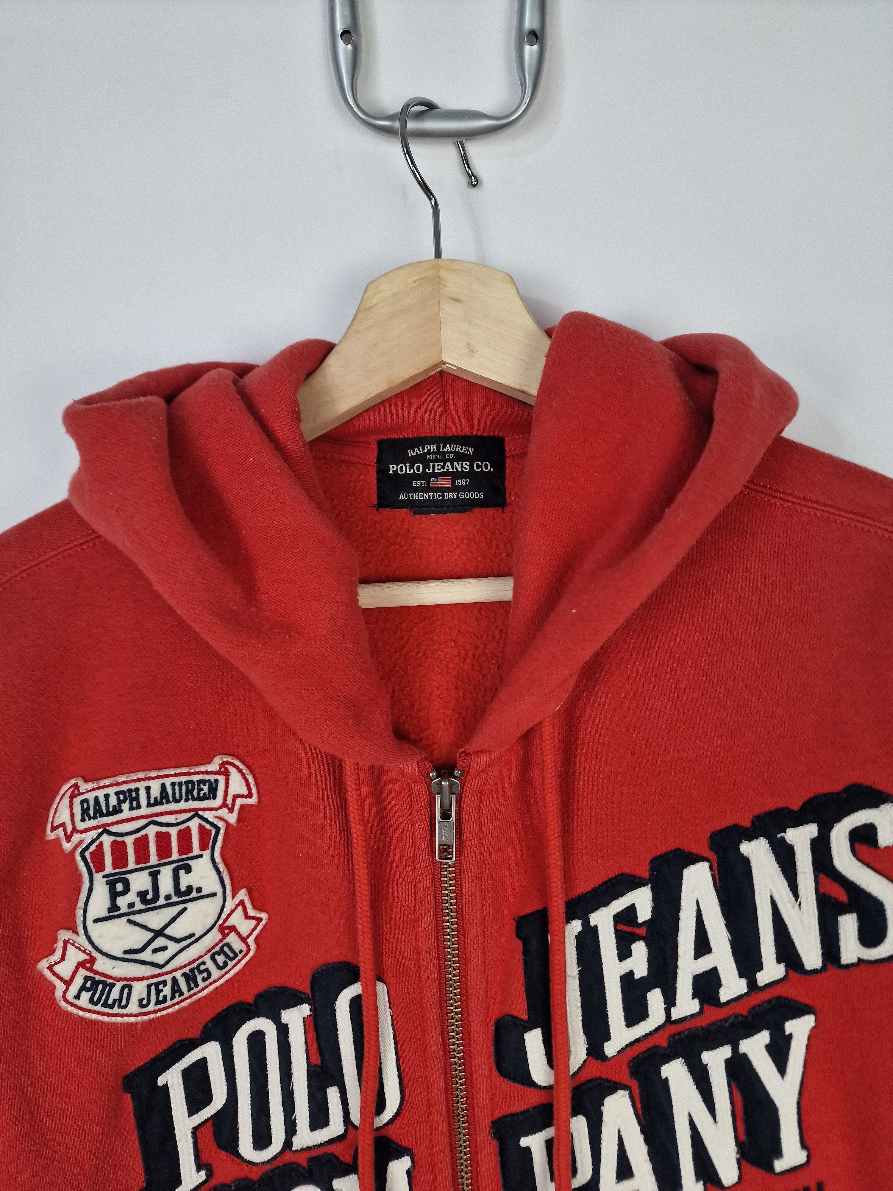 Polo Ralph Lauren Polo Jeans Co Ralph Lauren Red Hoodie S | Vintage Full-Zip Size US S / EU 44-46 / 1 - 7 Thumbnail