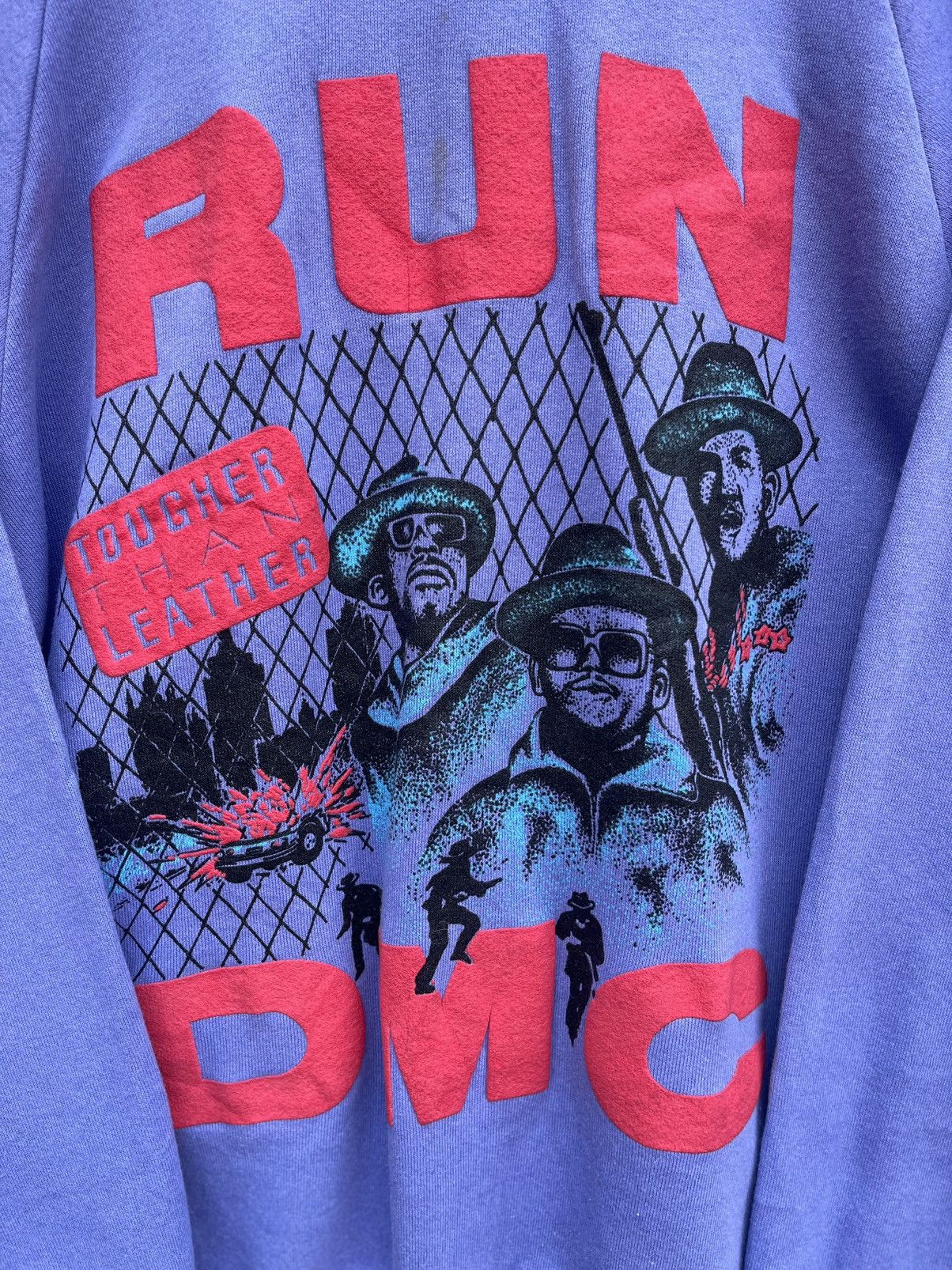 Vintage Vintage 80s RUN DMC Sweatshirt Tougher Than Leather USA Made Size US S / EU 44-46 / 1 - 5 Thumbnail