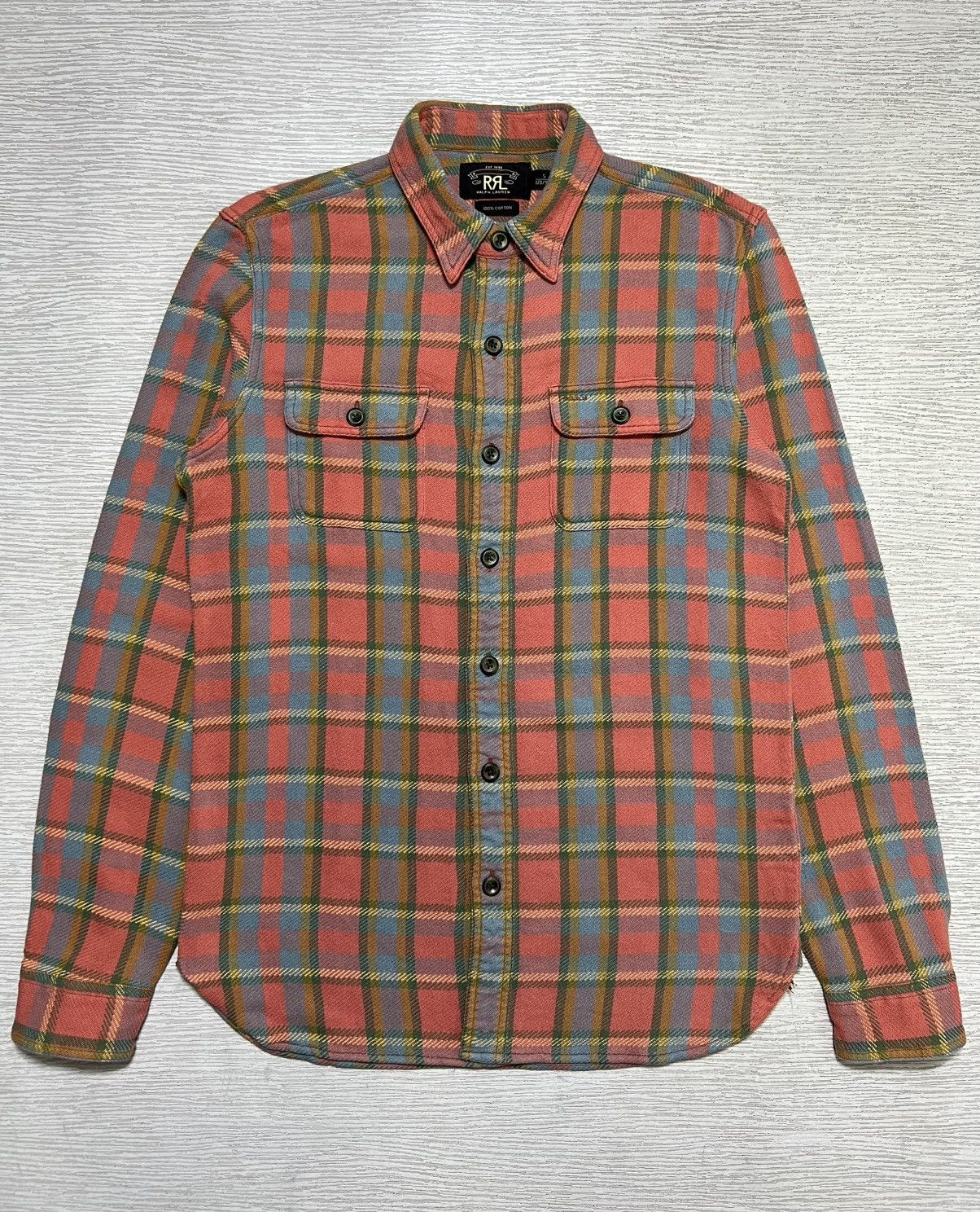 RRL Ralph Lauren RRL Ralph Lauren - Cameron Plaid Cotton Twill Flannel Shirt Size US S / EU 44-46 / 1 - 4 Thumbnail