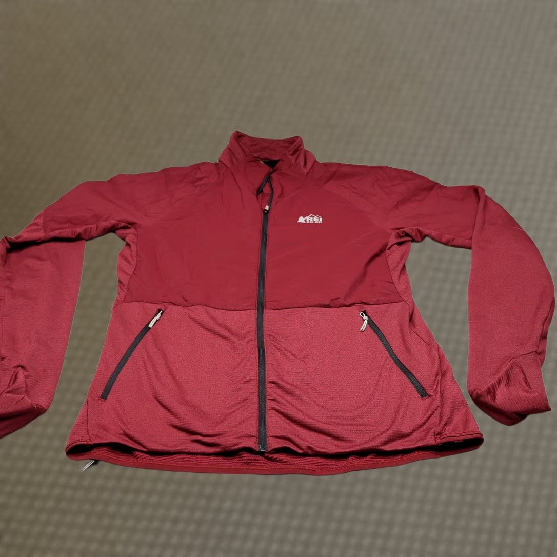 Vintage REI Jacket Womens M Red Insulated Full Zip Windbreaker Rain Huff Ripstop Lightweight Windbreaker Jacket Slimming Collared Activewear Casual Travel Size M / US 6-8 / IT 42-44 - 1 Thumbnail