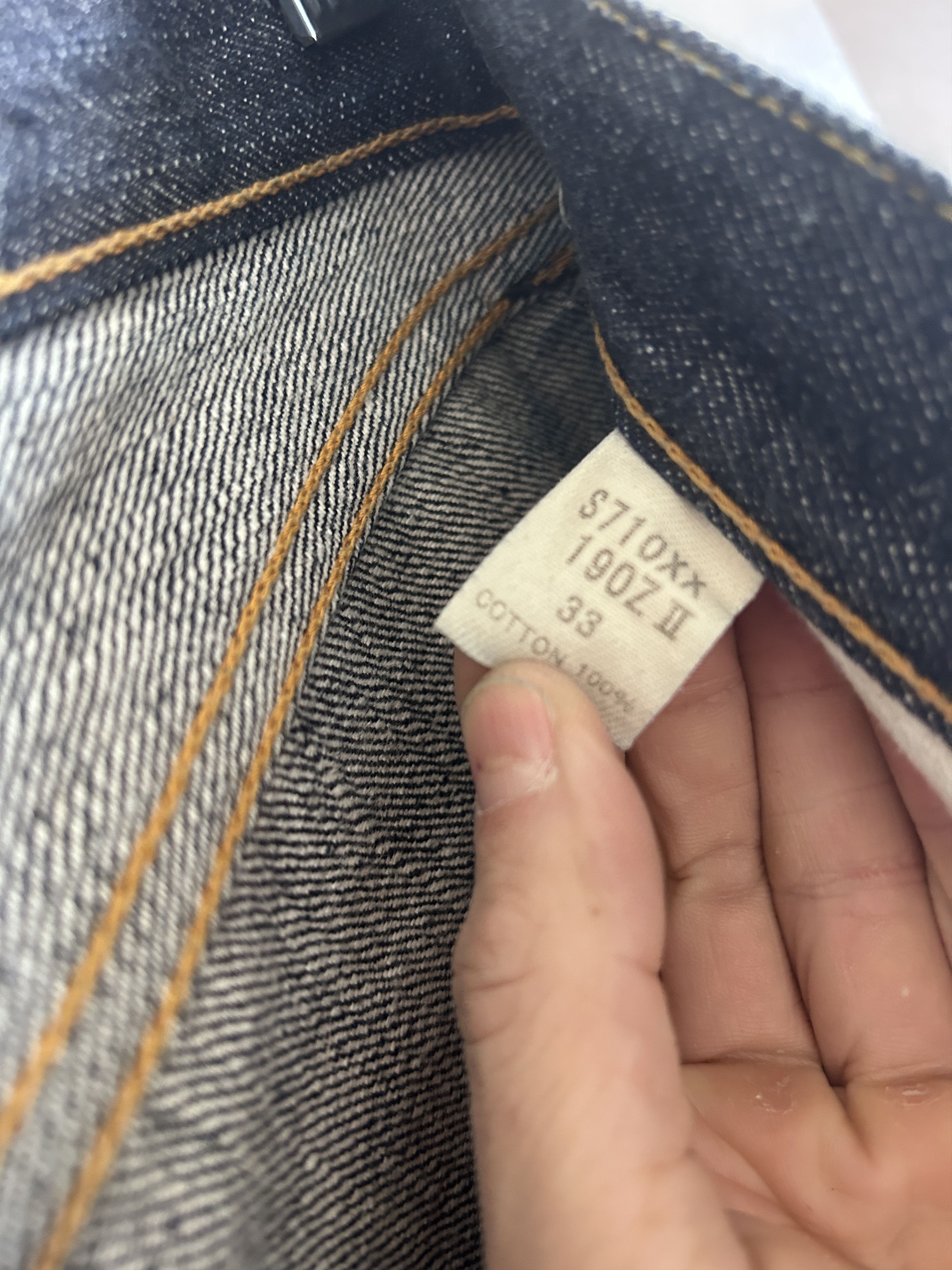 Samurai Jeans Samurai Selvedge Denim S710xx 19oz II "Kiwami" 33x36 Size US 33 - 5 Thumbnail