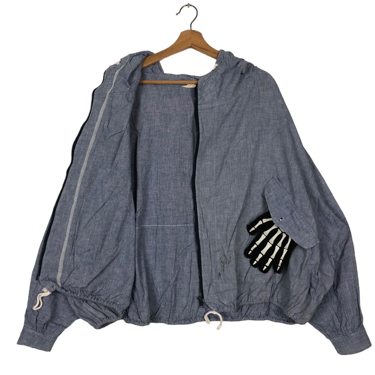 Japanese Brand 🔥90’s Vintage Bomber Jacket Denim Melmo Issey Miyake Size US M / EU 48-50 / 2 - 10 Thumbnail