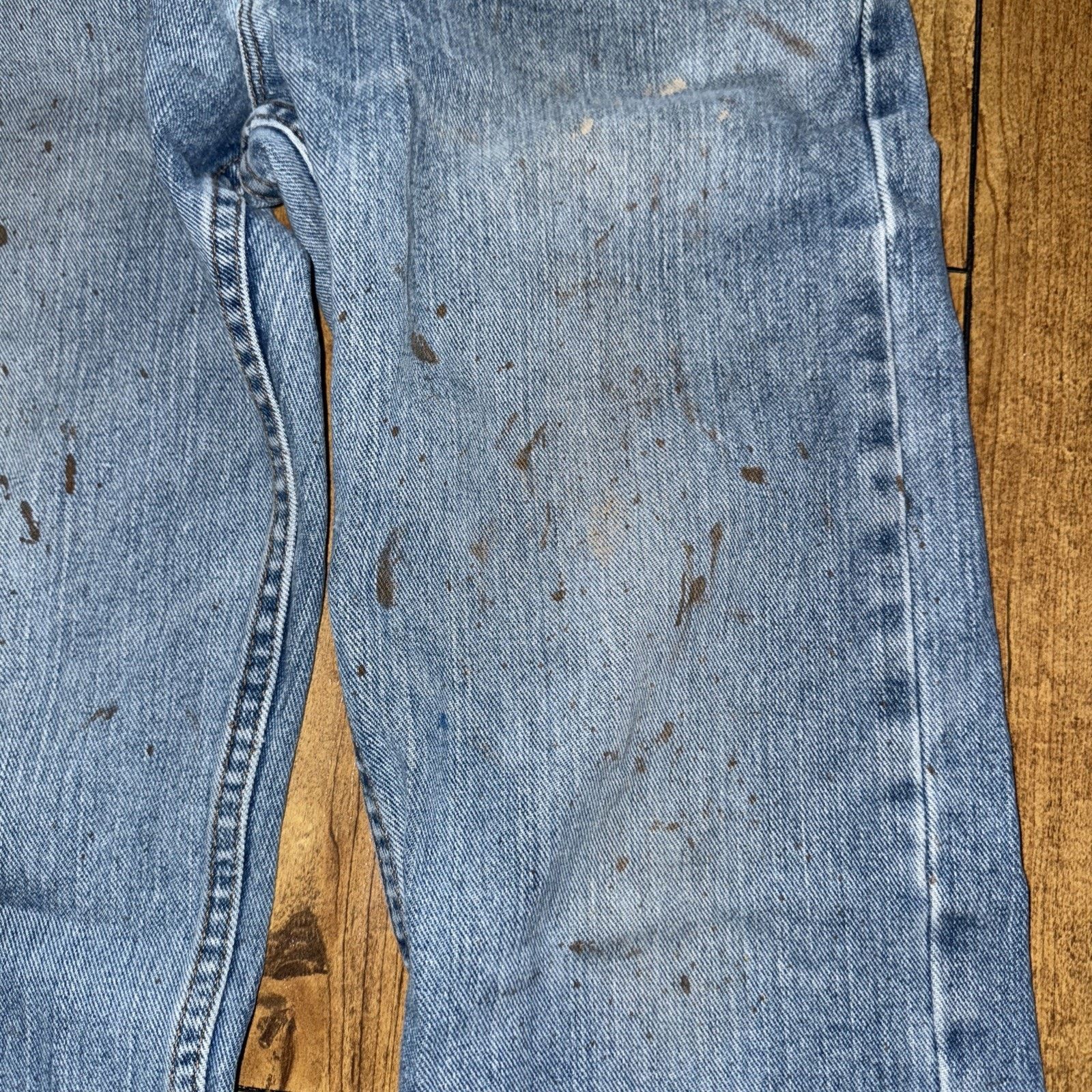 Lee × Vintage × Western Rise Lee Regular Fit Denim Jeans 30x30 W Paint Splatter Size US 30 / EU 46 - 6 Thumbnail