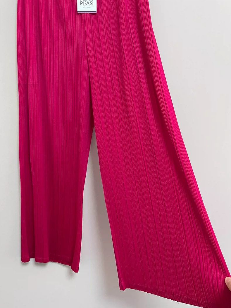 Issey Miyake Issey Miyake Red pleated pants Size 25" / US 0 / IT 36 - 2 Thumbnail