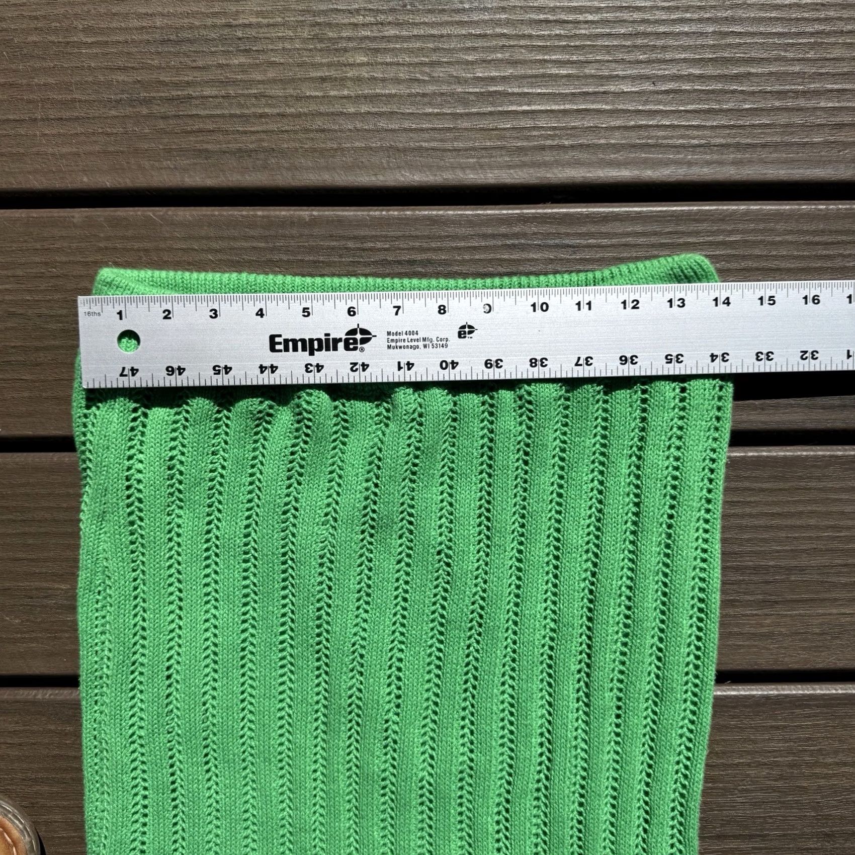 Vintage Freshman 1996 Skirt Midi Green Crochet Slit Lined Size L Womens Size 36" / US 14 / IT 50 - 7 Thumbnail