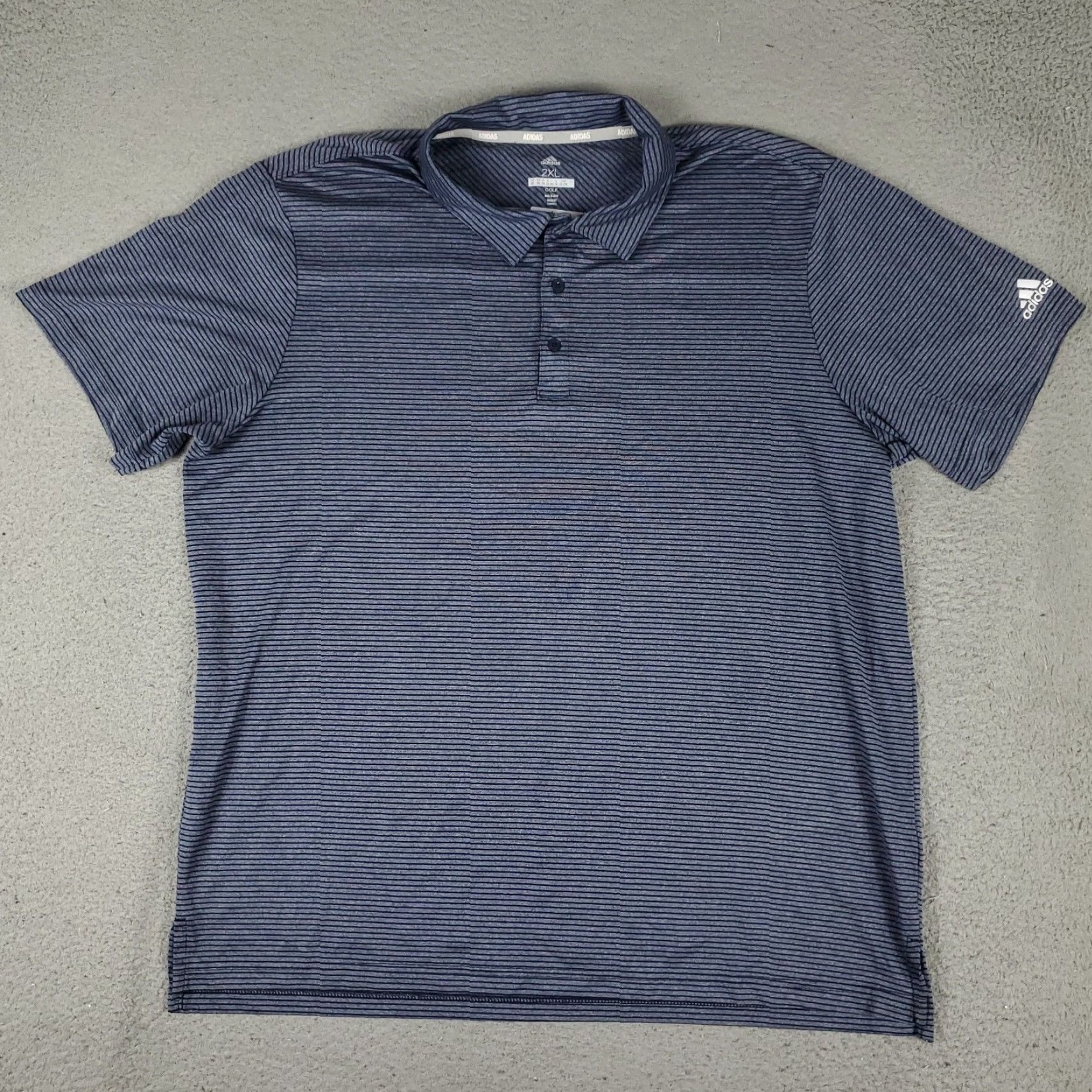 Adidas Adidas Polo Shirt Mens Size 2XL Blue Striped Golf Casual Short Sleeve Polo Shirt Adidas 2XL Mens Blue Striped Short Sleeve Golf Casual Polo Size US XXL / EU 58 / 5 - 2 Thumbnail