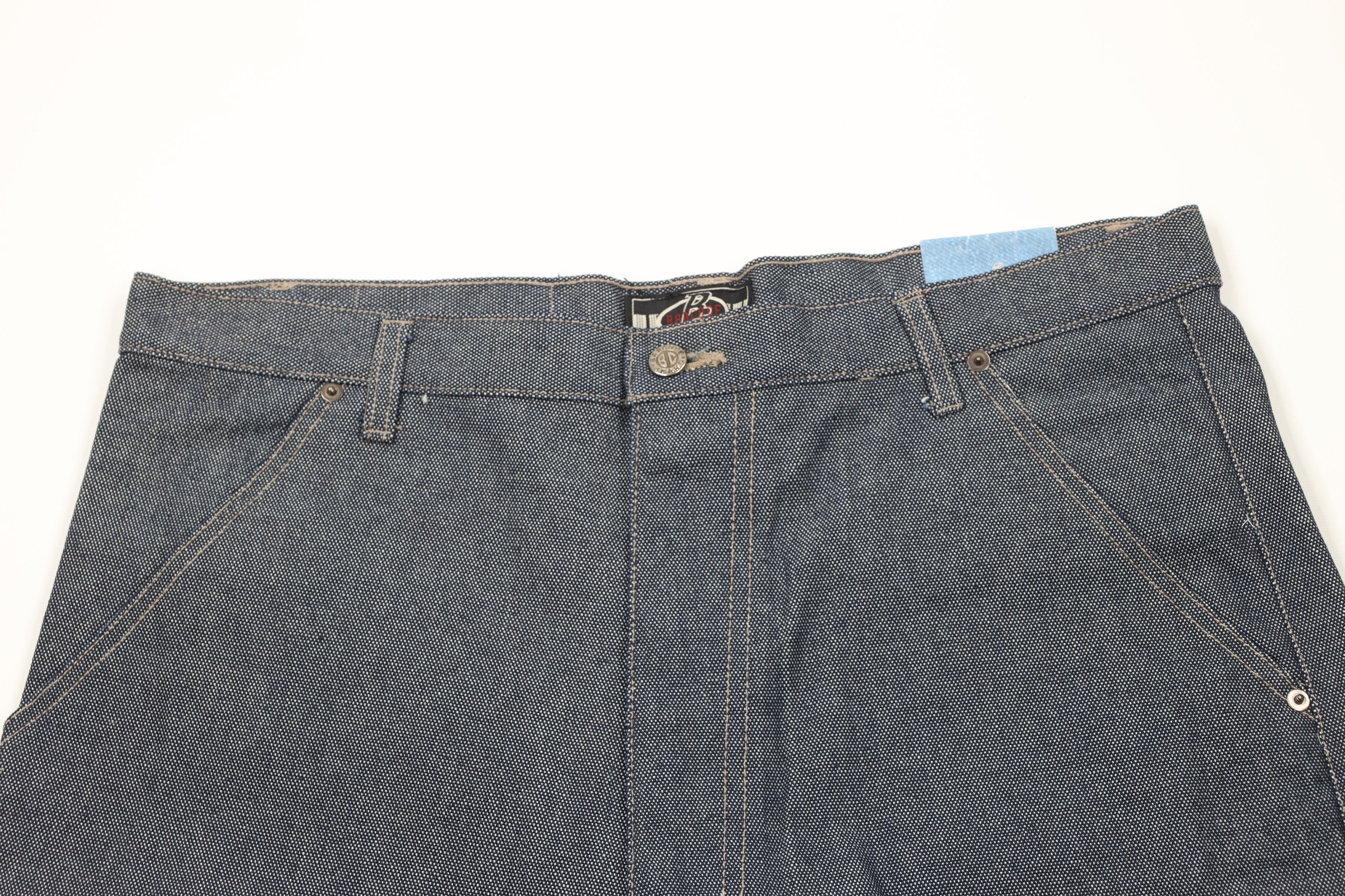 Vintage Deadstock Vintage 90s Y2K Streetwear Denim Cargo Shorts Blue Size US 38 / EU 54 - 2 Thumbnail