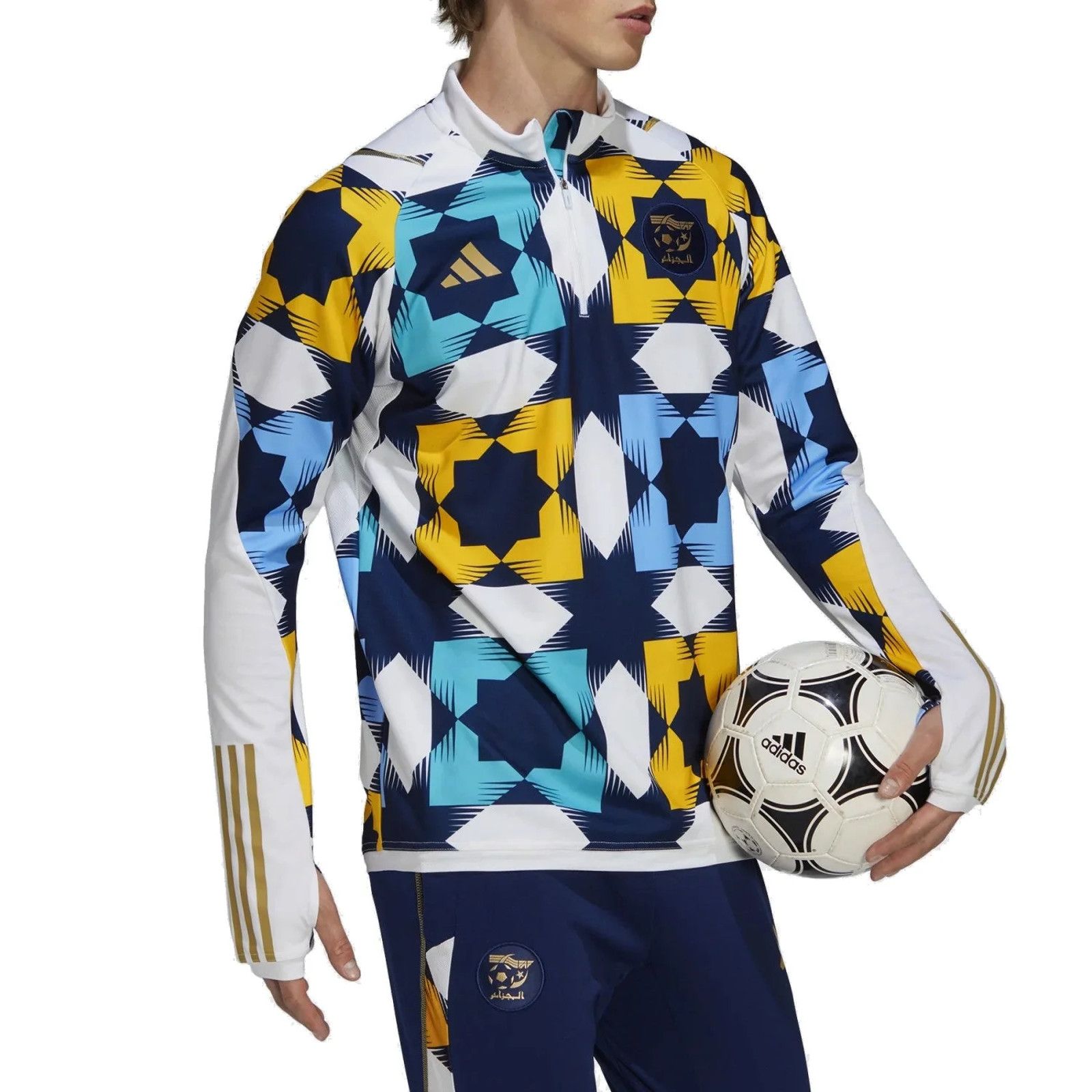 Adidas Algeria Soccer AEROREADY Adidas Quarter-Zip Jacket NWOT Med Size US M / EU 48-50 / 2 - 13 Thumbnail