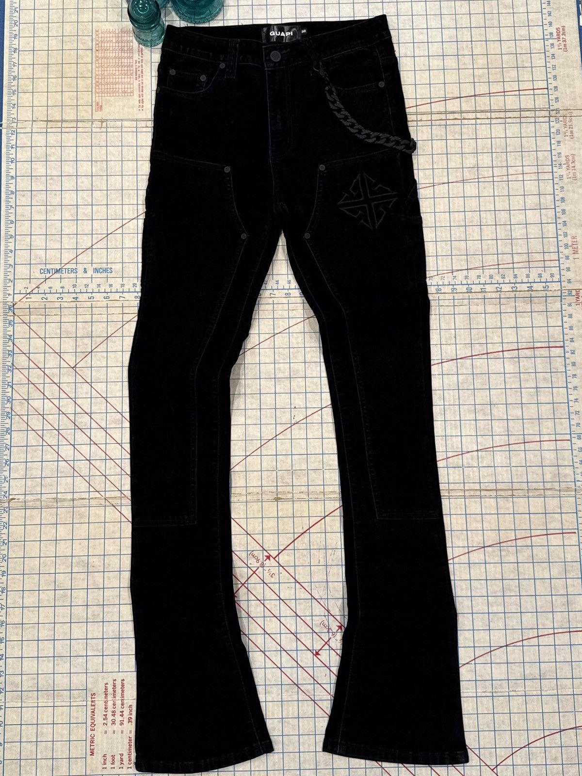 GUAPI Guapi Velour Double Knee Pants Black Mens Size 30 Stacked Size US 30 / EU 46 - 1 Thumbnail