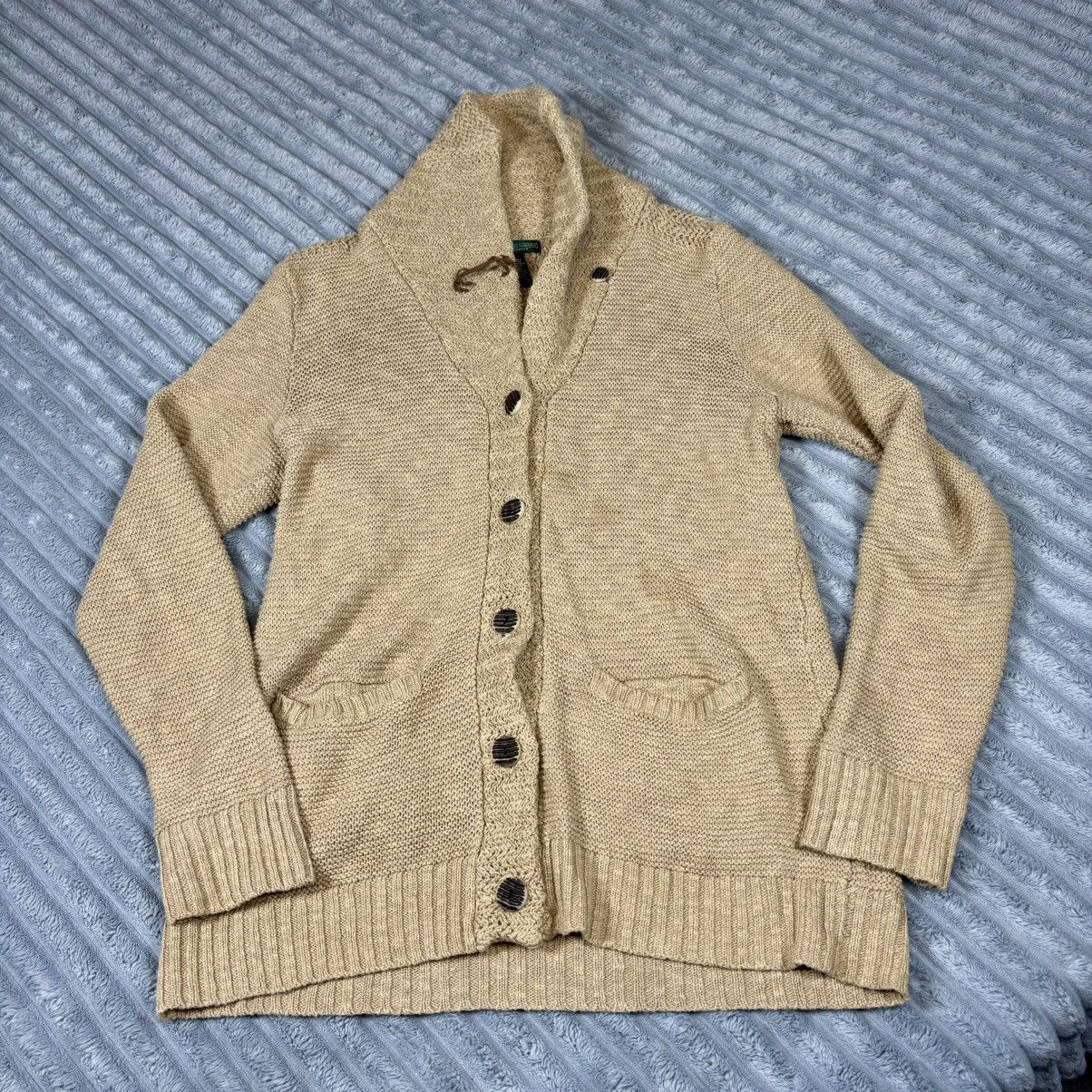 Ralph Lauren Ralph Lauren Sport Sweater Women Large CableCardigan Button Size L / US 10 / IT 46 - 1 Thumbnail