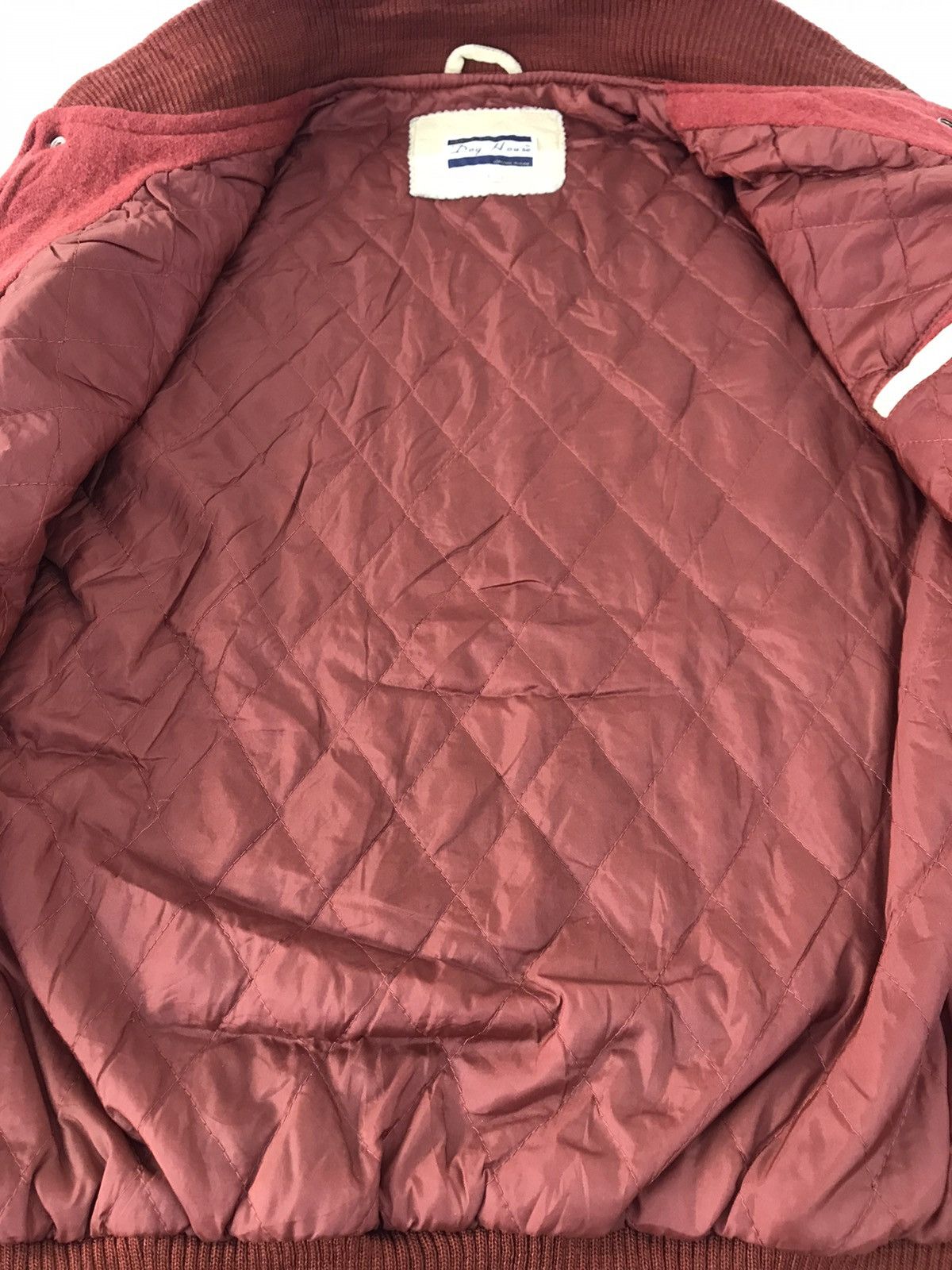 Vintage Dog House Simple Varsity Jacket Checked Leather Sleeve Size US L / EU 52-54 / 3 - 5 Thumbnail