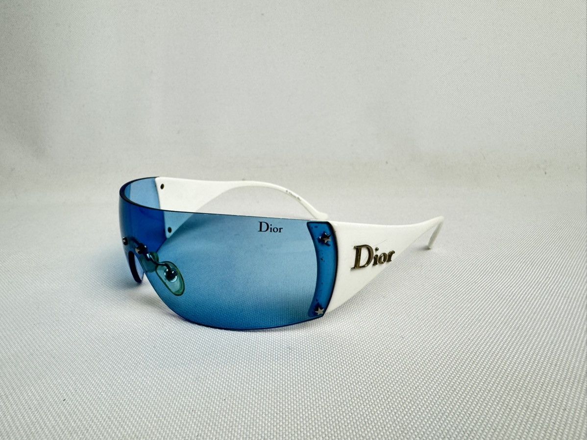 Dior Dior Ski 6 PX3 120 White Blue Shield Sunglasses Size ONE SIZE - 1 Thumbnail