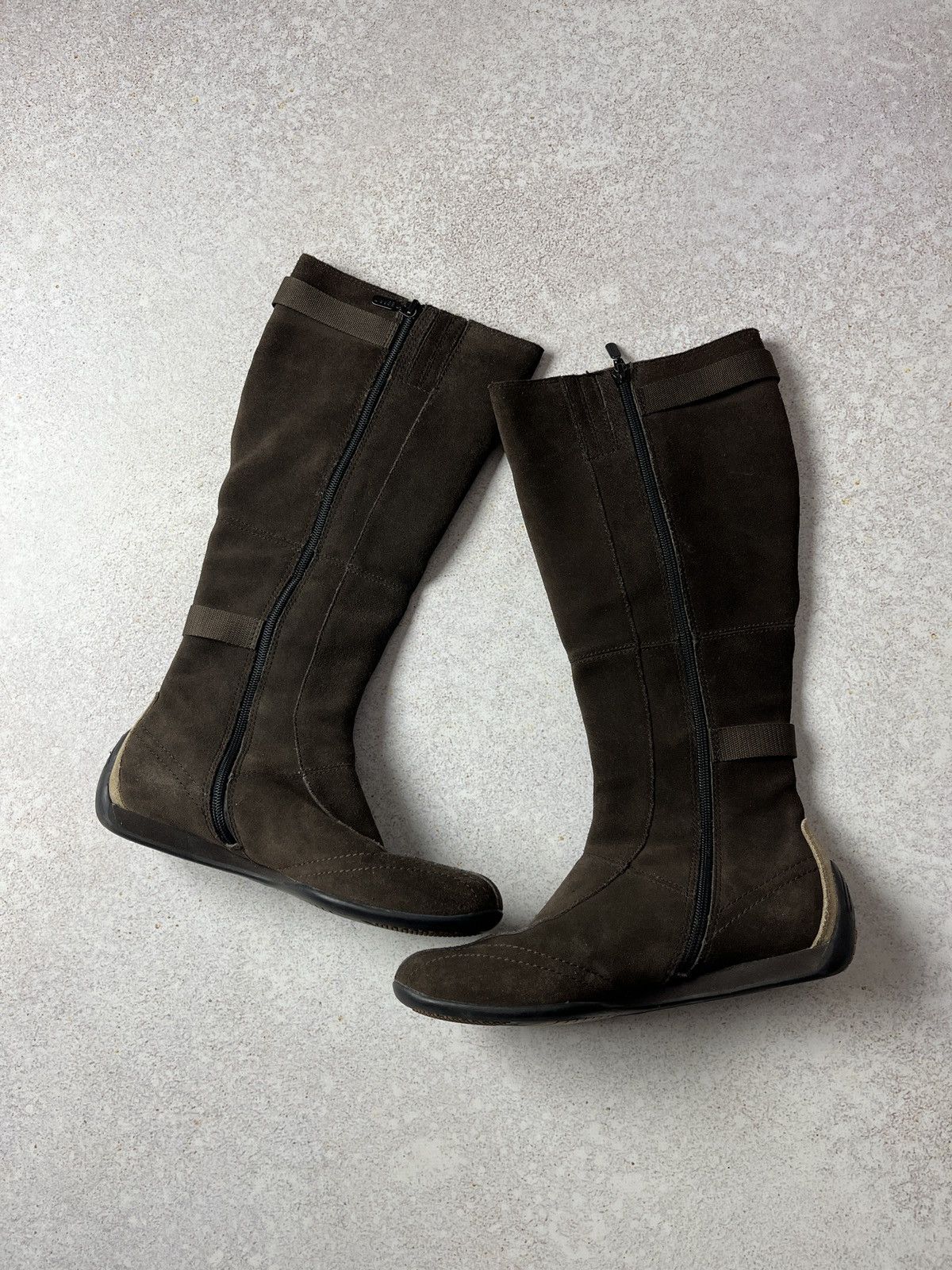 ESPIRIT Vintage Esprit Y2K Women's Suede Boxing High Top Flat Shoes Size US 9 / IT 39 - 3 Thumbnail