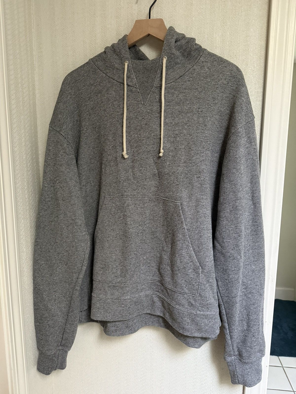 John Elliot Kake Mock Hoodie Pullover Grey L Size