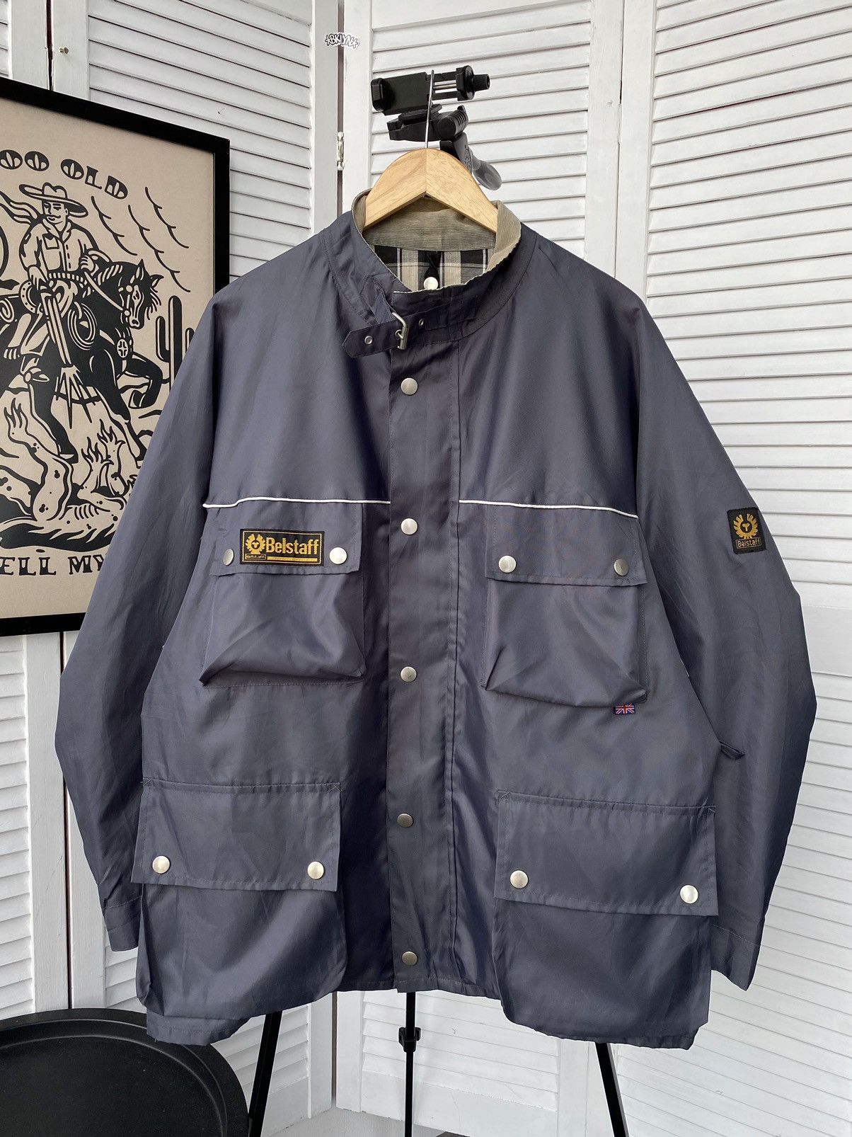 Belstaff × Vintage Vintage Belstaff Trialmaster Moto Multi Pocket Nylon Jacket Size US XL / EU 56 / 4 - 3 Thumbnail
