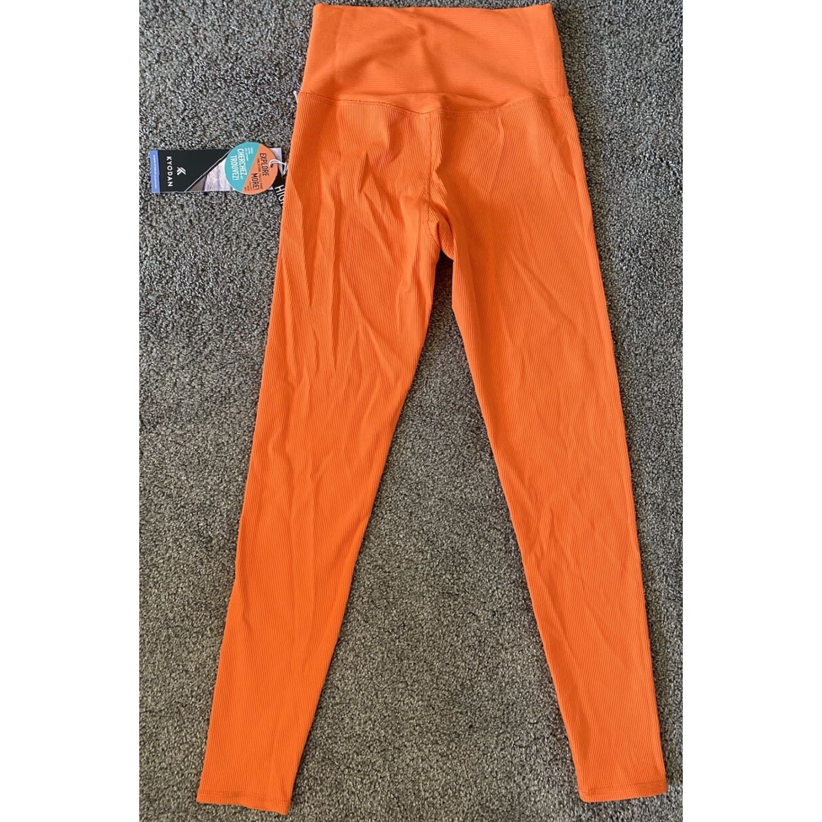 Kyodan VINTAGE NWT New Kyodan High Waist Women’s Leggings Petite Size P/S Orange MSRP 8 Size 28" / US 6 / IT 42 - 2 Thumbnail