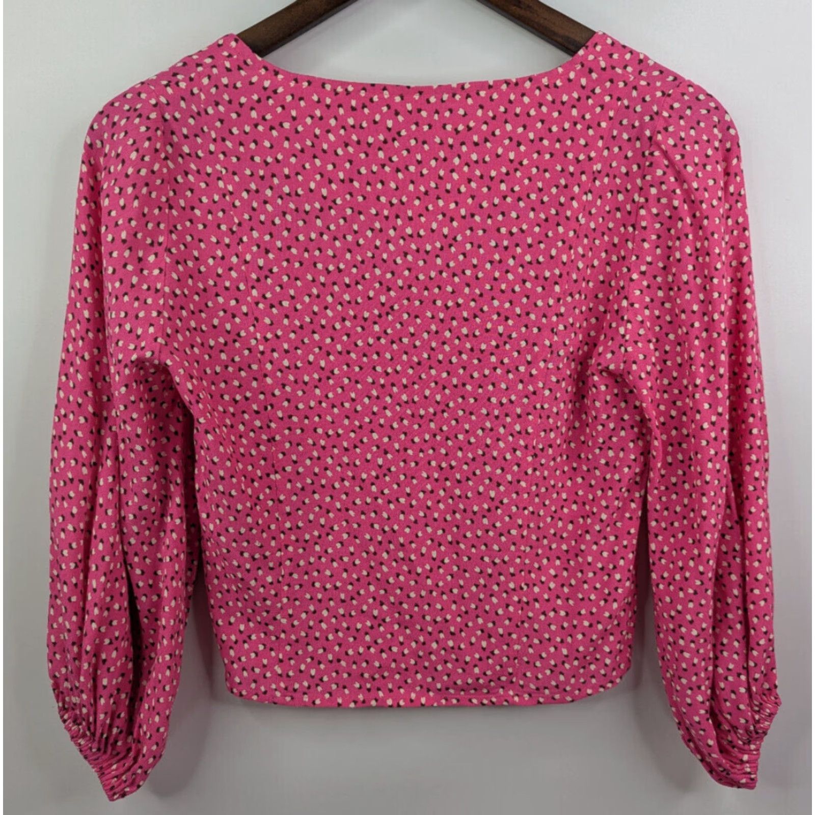 Rolla's Rolla's Roxanne Mini Tulips Blouse Square Neck Women's XS Pink Rayon Blouse Women's XS Pink Square Neck RolLa's Roxanne Mini Tulips Blouse Size XS / US 0-2 / IT 36-38 - 4 Thumbnail