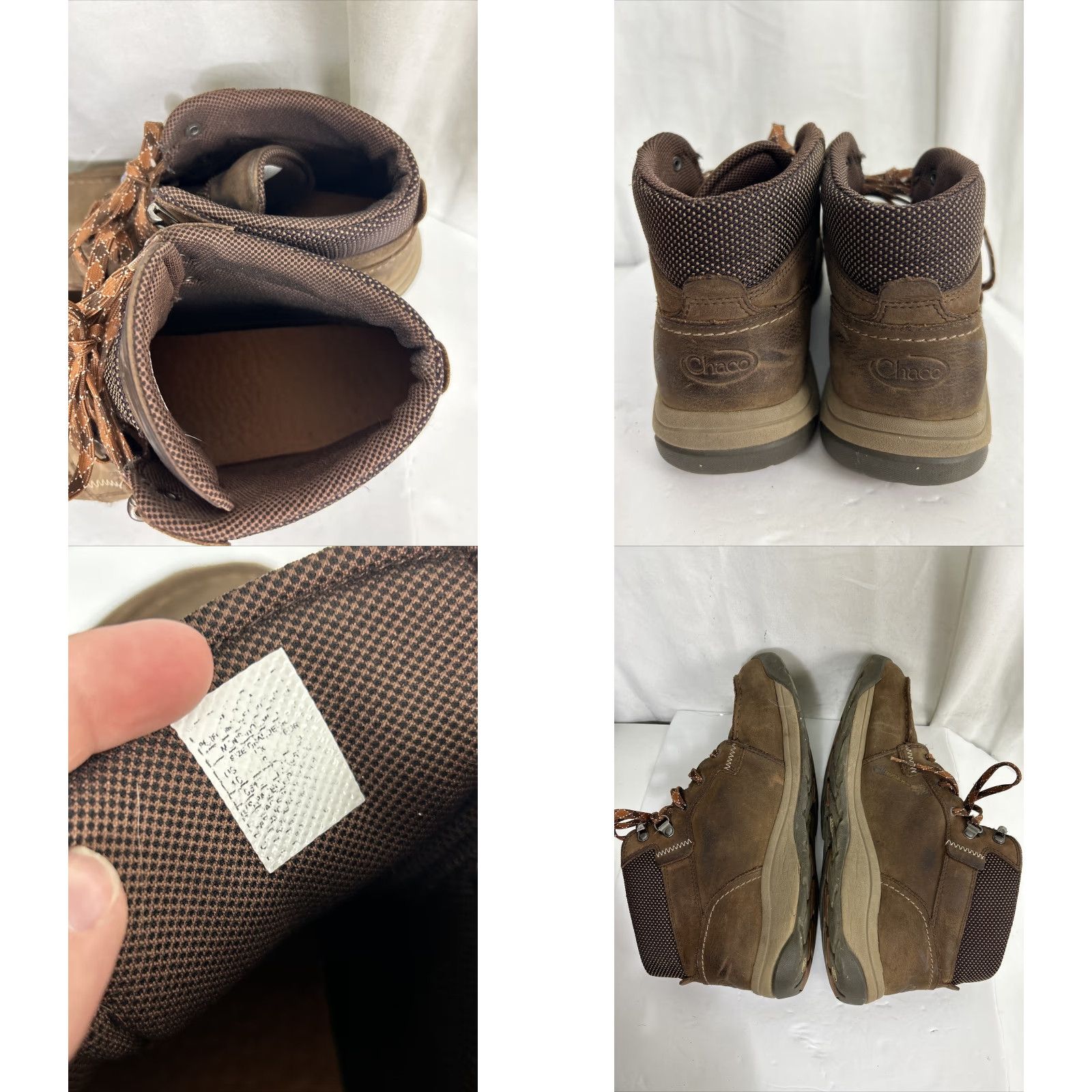 Chaco Chaco Boots Men’s Size 10 Brown Leather Waterproof Hiking J105145 Chukka Ankle Lace Up Solid Logo Outdoors Boots Mens Size US 10 / EU 43 - 8 Thumbnail