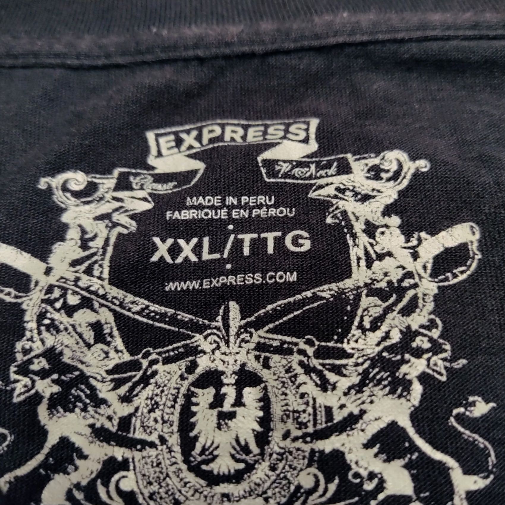 Express EXPRESS 50 Meters One Breath Winner Takes All Men 2XL Black V-Neck T-shirt Size US XXL / EU 58 / 5 - 4 Thumbnail