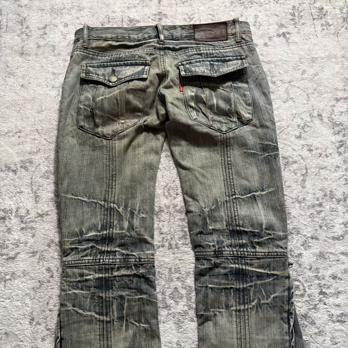 Tornado Mart Tornado Mart Buttoned Studded Flared Denim Jeans Blue | S Size US 30 / EU 46 - 10 Thumbnail