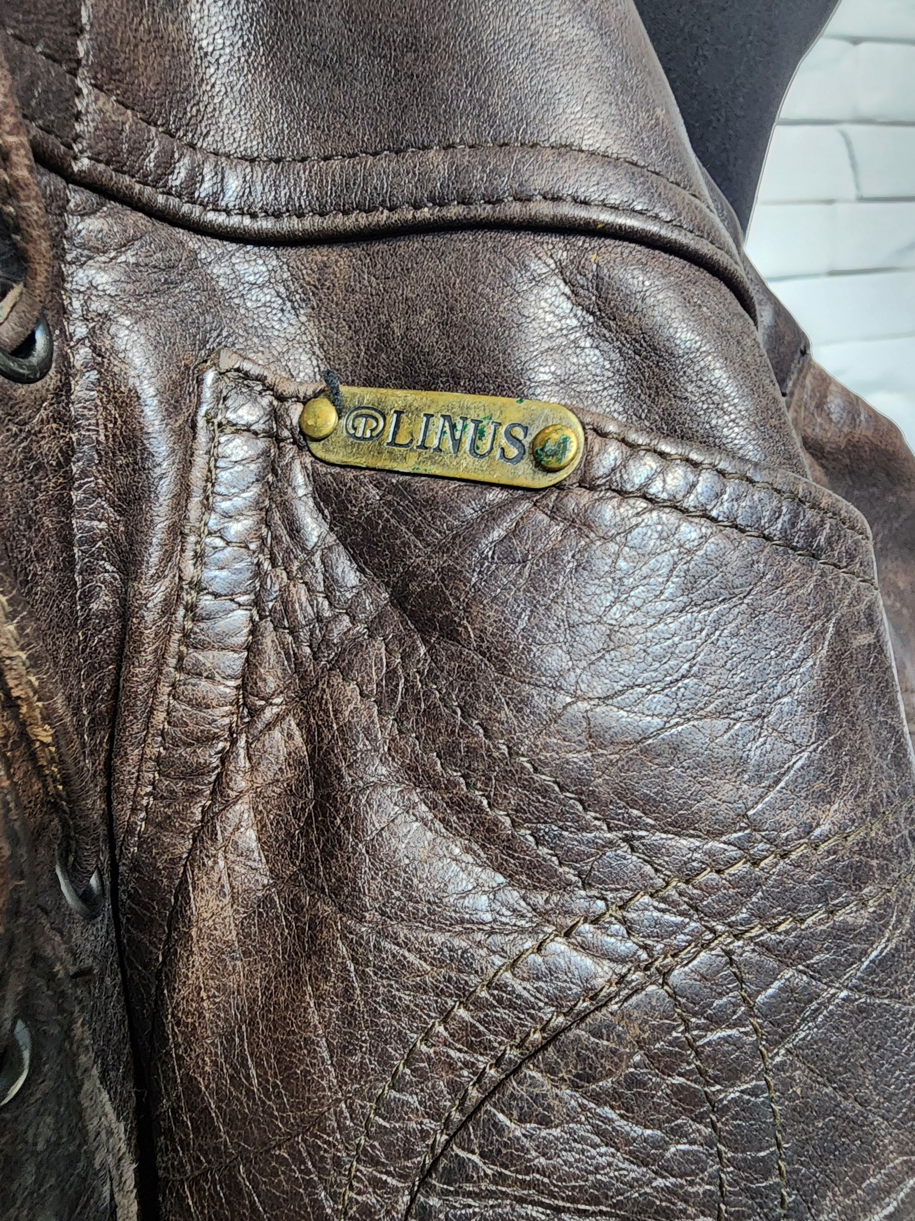 Genuine Leather Brown Leather Motorcycle Pants with Lacing Size US 28 / EU 44 - 10 Thumbnail