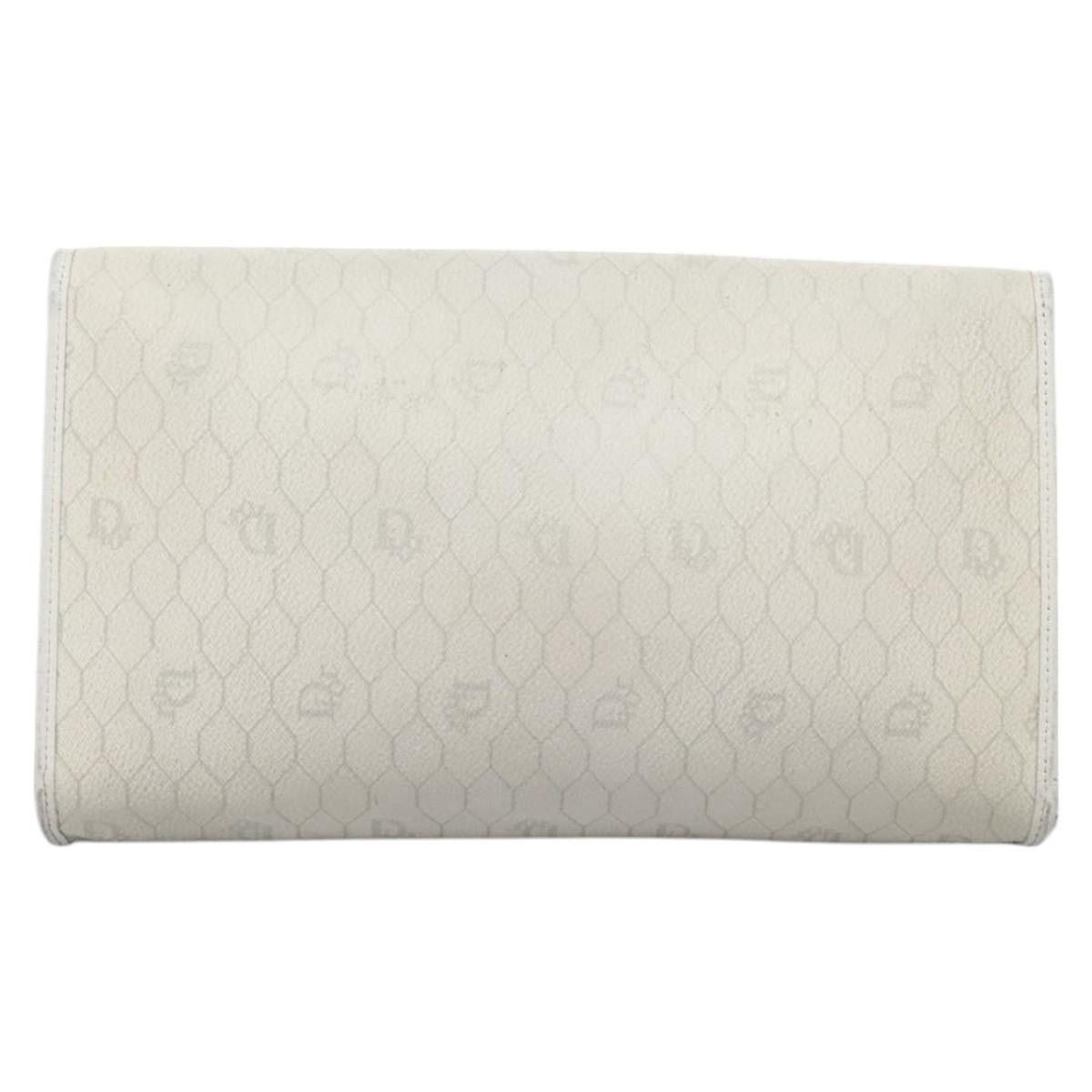 Dior DIOR Honeycomb Canvas Chain Shoulder Bag Pvc Leather White Size ONE SIZE - 4 Thumbnail