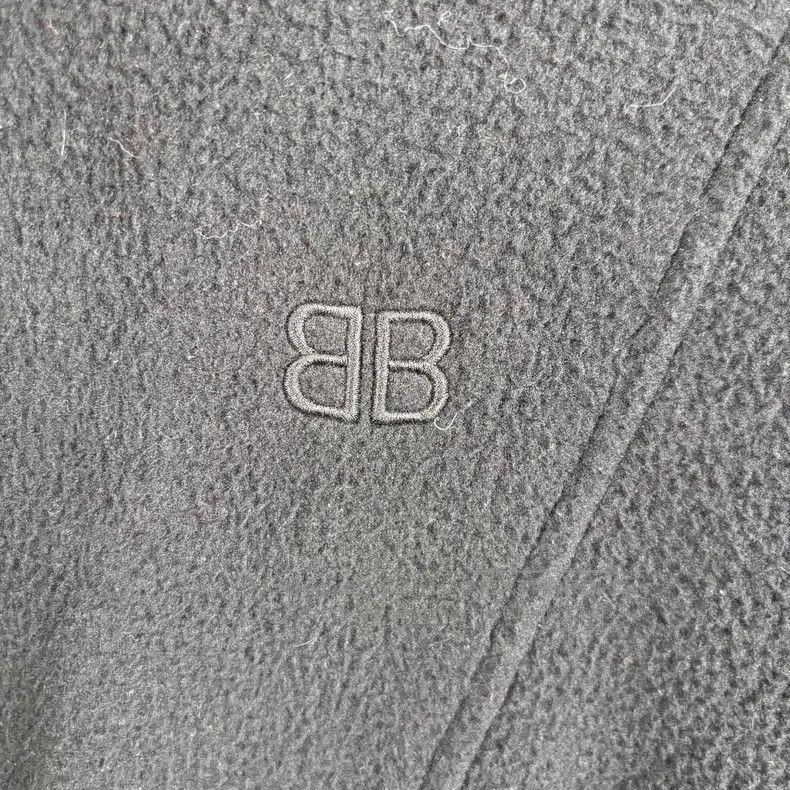 Balenciaga Balenciaga Black Half-Zip Fleece Fleece Sweatshirt Jacket Size US S / EU 44-46 / 1 - 4 Thumbnail