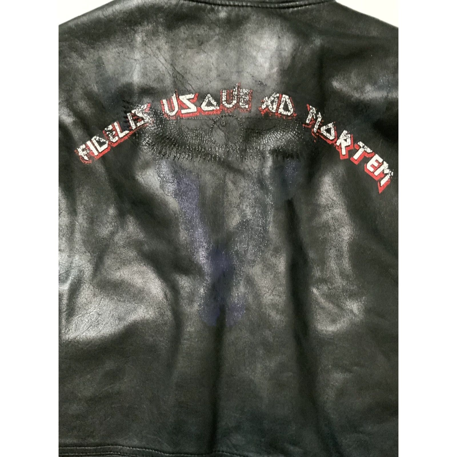 Vintage VINTAGE Andrew Buckler Faithful Unto Death Fidelis Usque Ad Mortem Leather Biker Jacket Mens M Black Leather Motorcycle Jacket Size US M / EU 48-50 / 2 - 7 Thumbnail