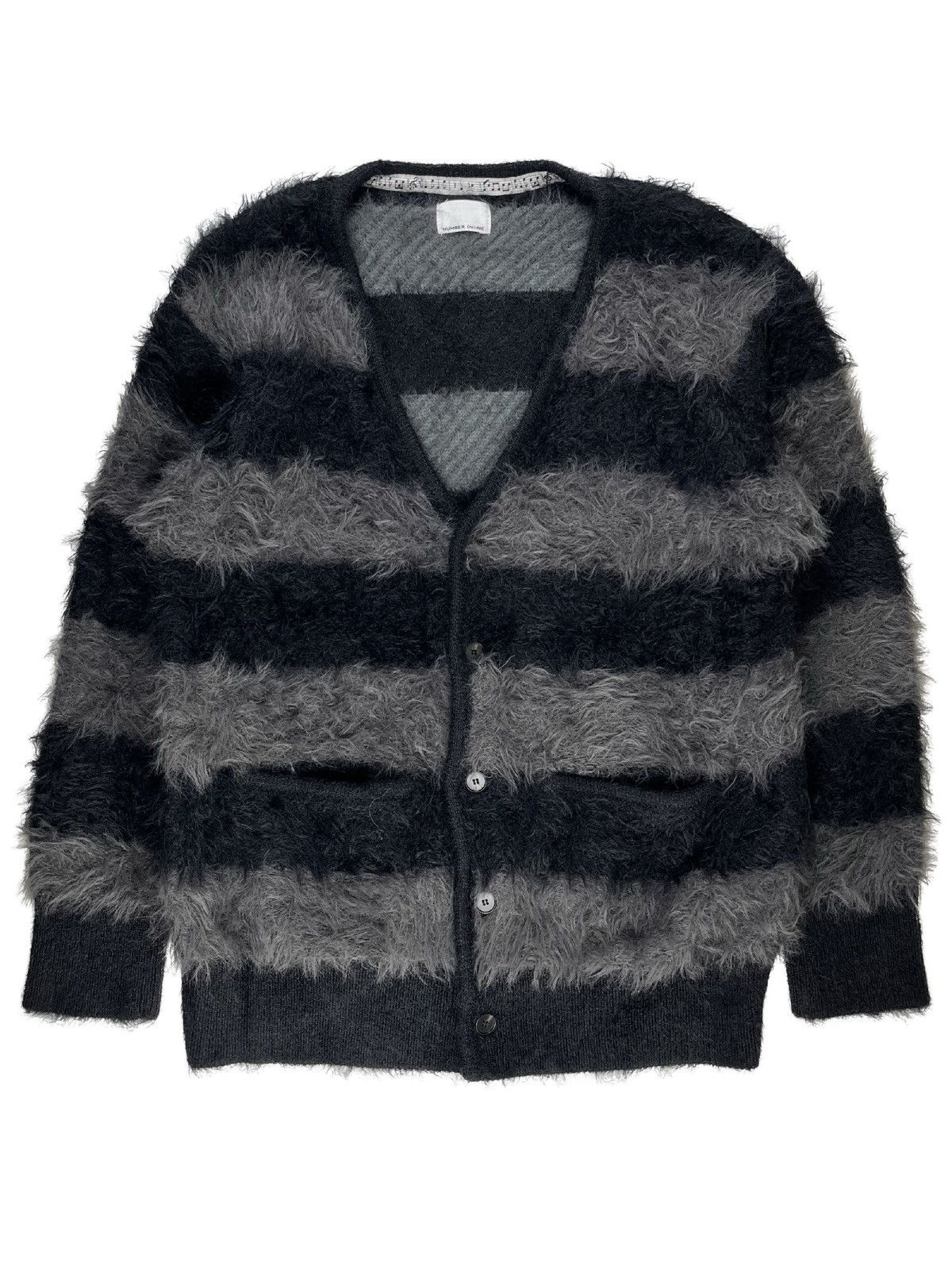 トップス N(n) number nine striped cardigan SEE THROUGH STRIPED SUMMER KNIT CARDIGAN / シースルー