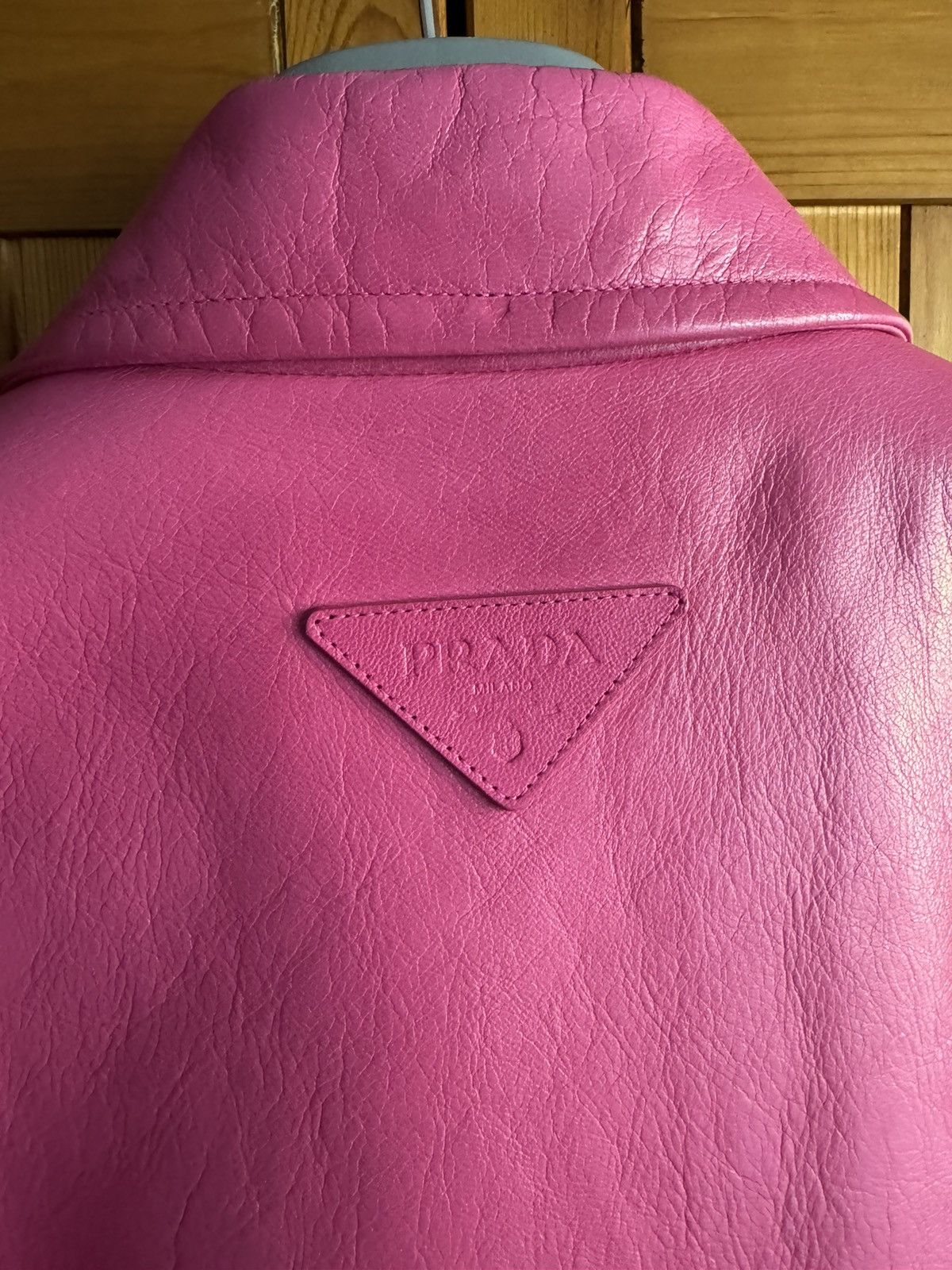 Prada New Prada pink leather trench coat, size S int Size S / US 4 / IT 40 - 10 Thumbnail