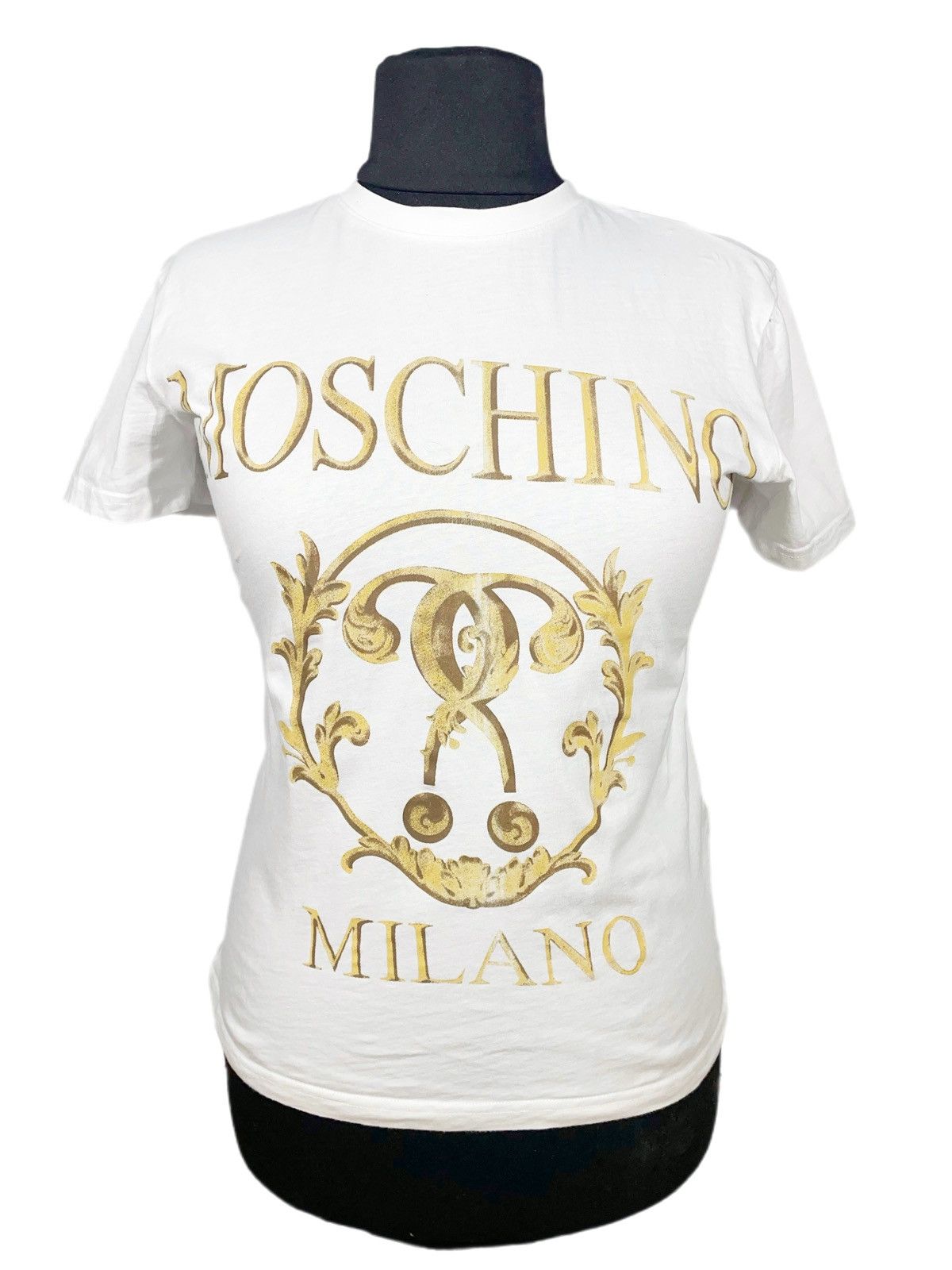 Designer × Moschino Moschino Couture Big Logo Women White T-Shirt Size M Size M / US 6-8 / IT 42-44 - 1 Thumbnail