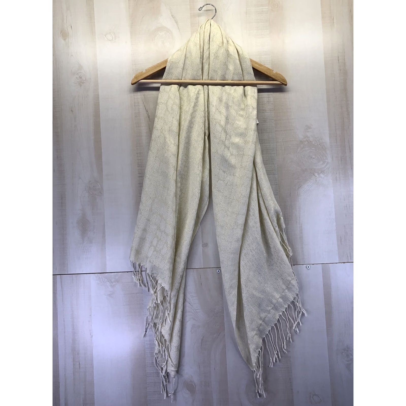 Vintage Womens Fringe Trim Gold Snake Print Scarf NWD-5812 Mens Womens? Size ONE SIZE - 2 Thumbnail
