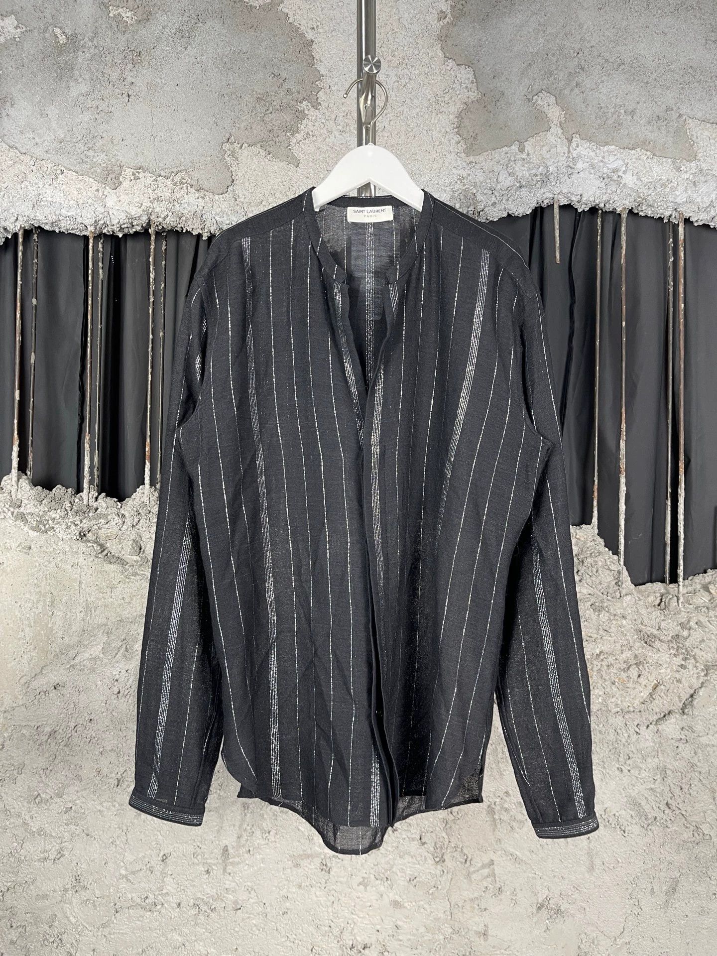 Saint Laurent Paris Saint Laurent SLP Silver Thread Shirt 38 New Size XS / US 0-2 / IT 36-38 - 1 Thumbnail
