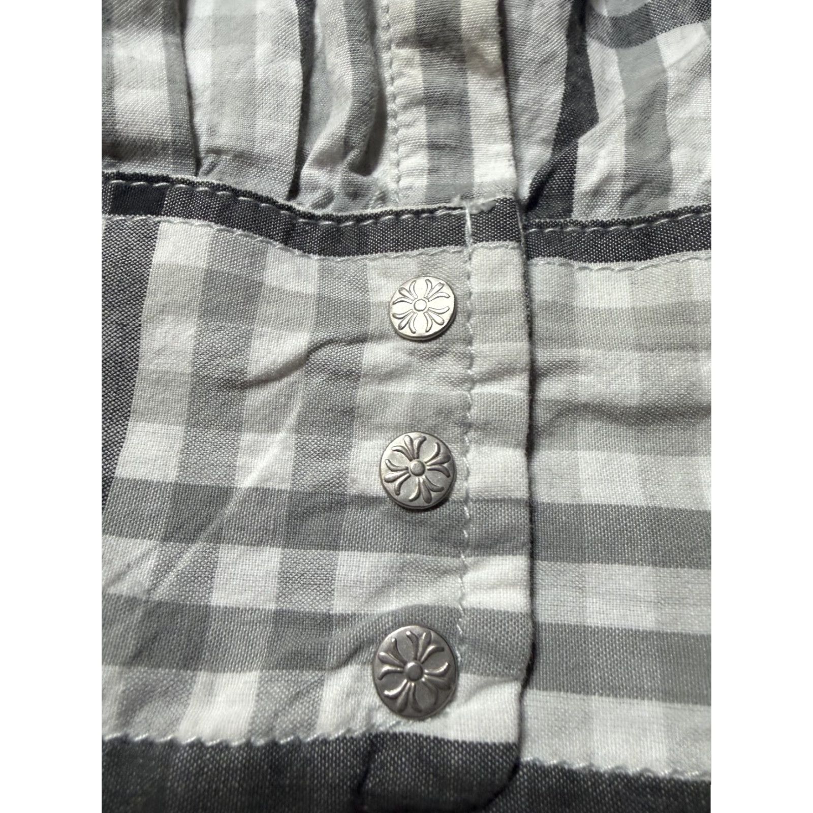 Ariat Ariat Western Cowgirl Women's Shirt Large Gray Plaid Embroidery Snap Size L / US 10 / IT 46 - 6 Thumbnail