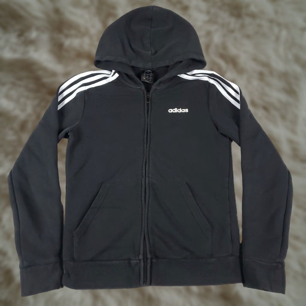 Adidas Adidas Womens Small Black Full Zip Up Hoodie Sweatshirt Ladies Size S / US 4 / IT 40 - 1 Thumbnail