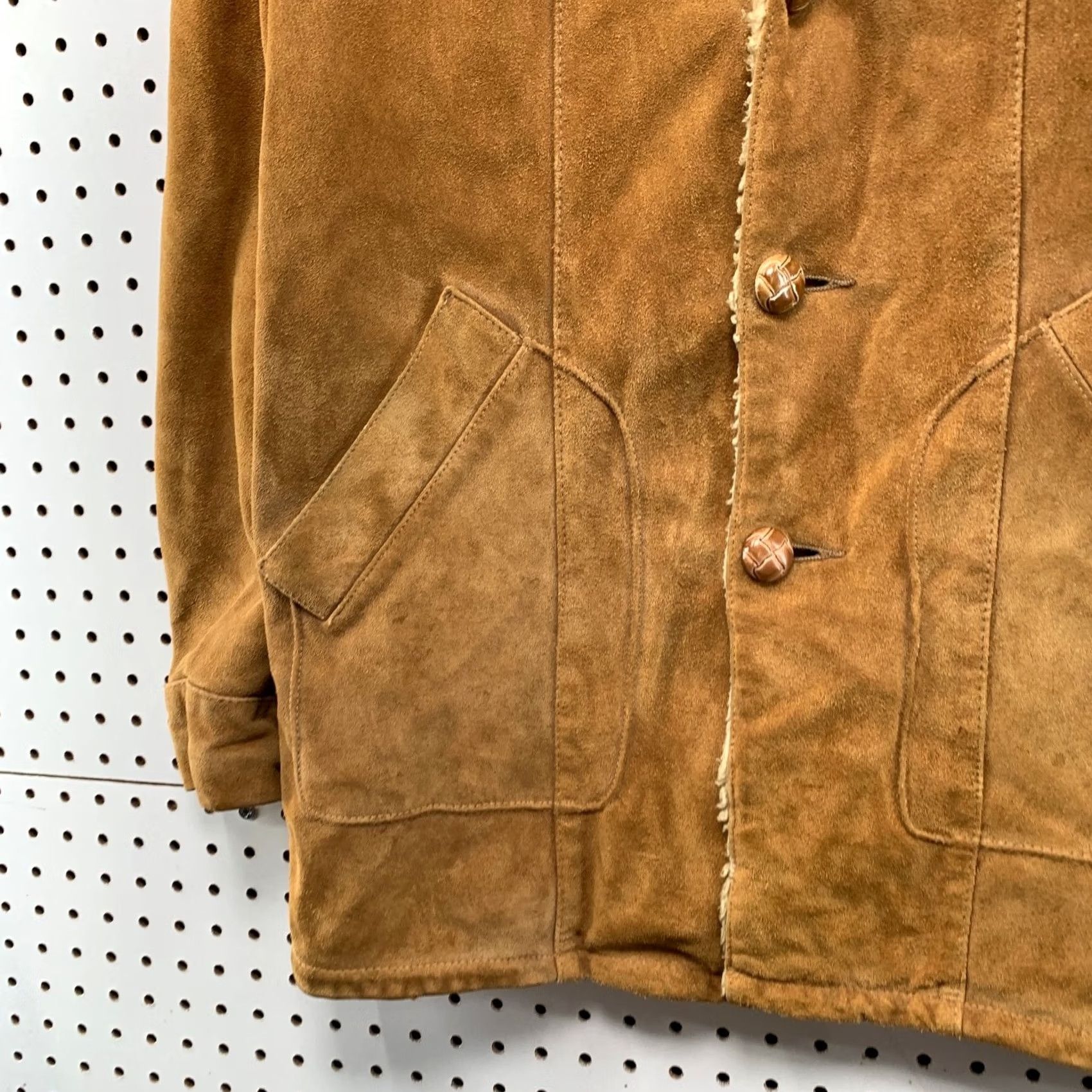 Vintage Startown Vintage Coat Suede Button 38 Brown Men Coat Casual Winter 38 Mens Suede Leather Vintage Startown USA Size US XXS / EU 40 - 3 Thumbnail