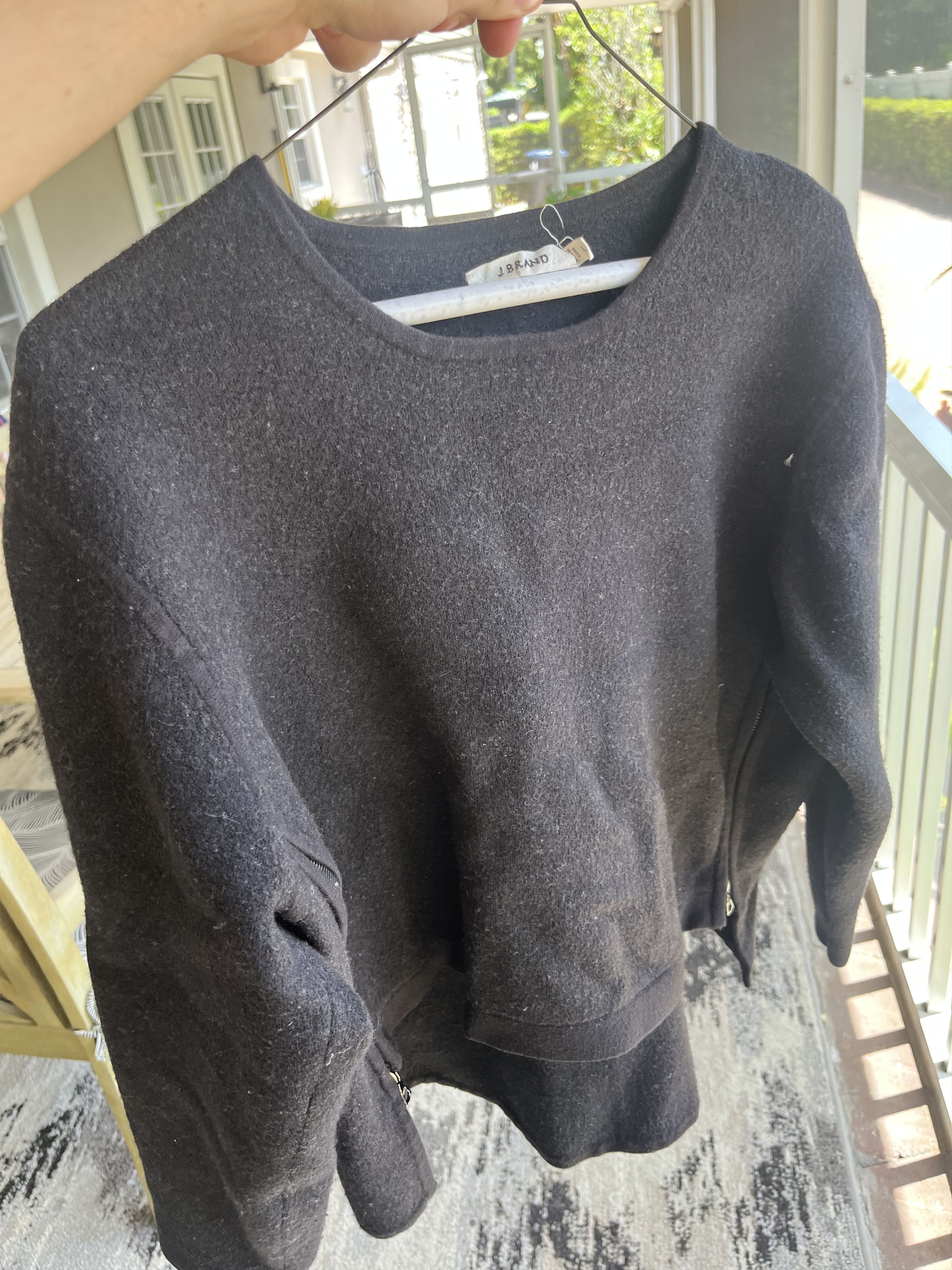 J Brand × Vintage J. Brand Black Sweater Size L / US 10 / IT 46 - 4 Thumbnail