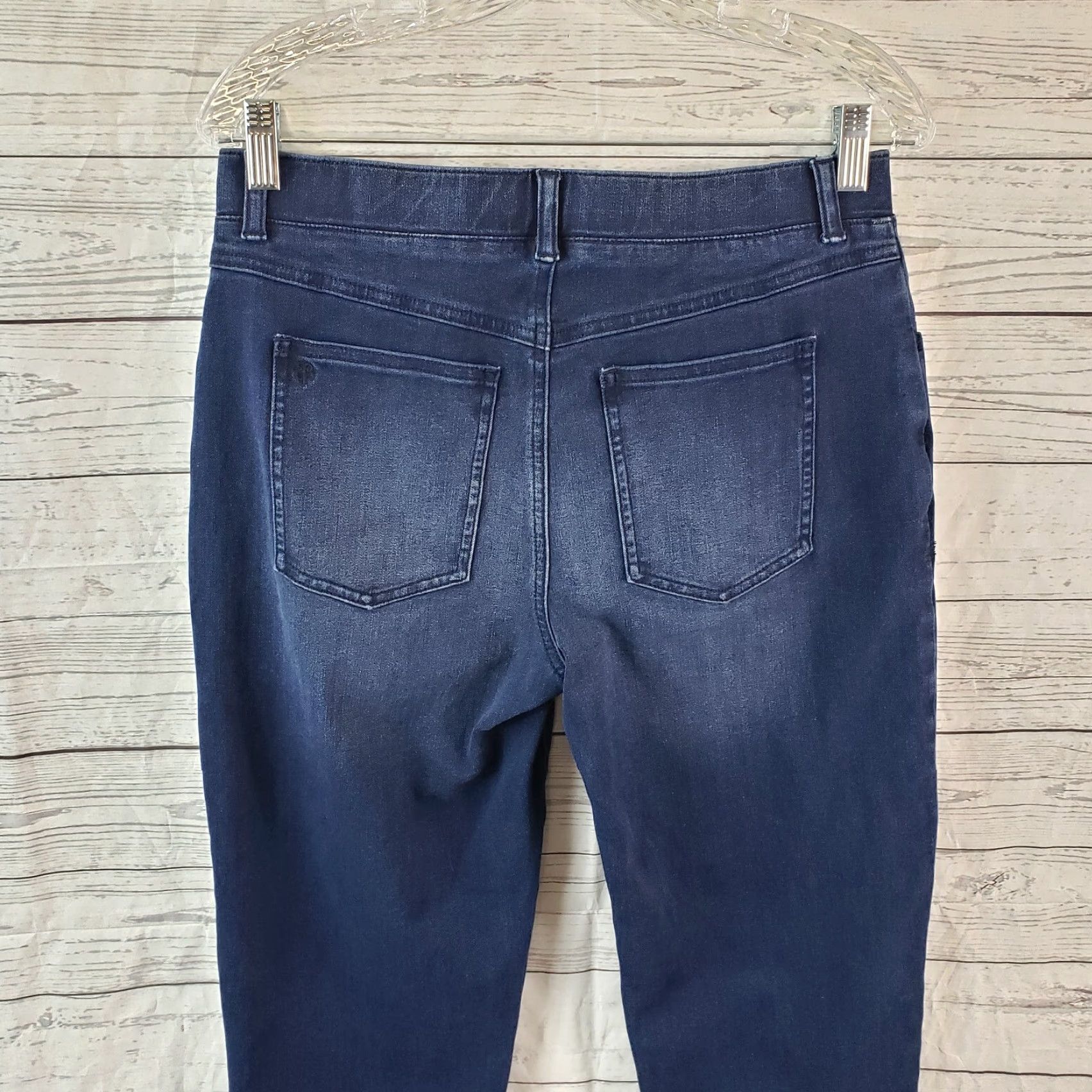 Vintage Betabrand Womens Jeans Pull On Skinny M Blue Mid Rise Front Seam Size 32" / US 10 / IT 46 - 4 Thumbnail