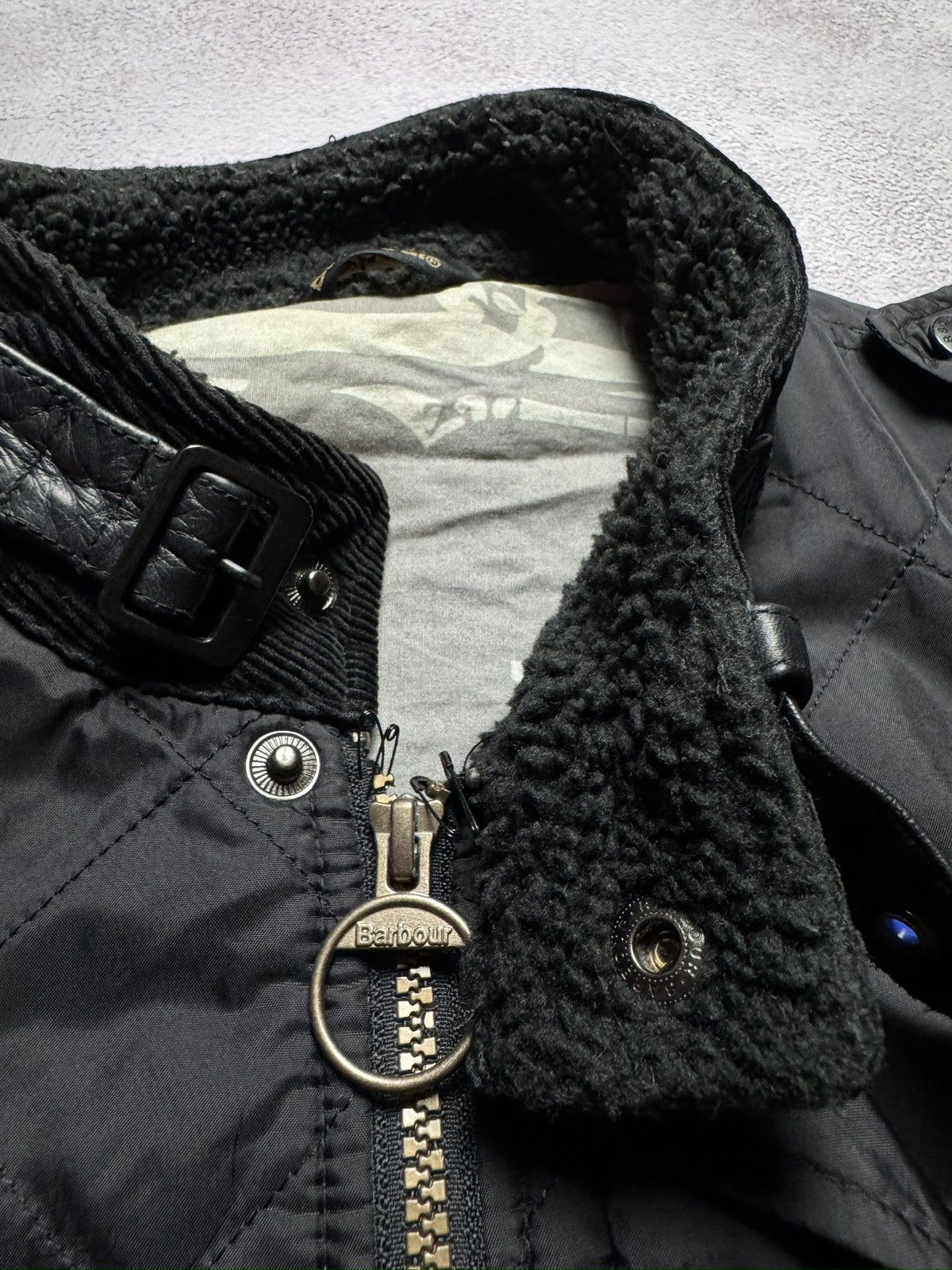 Barbour Vintage Steve McQueen-Inspired Black Quilted Bomber Jacket Size US L / EU 52-54 / 3 - 14 Thumbnail