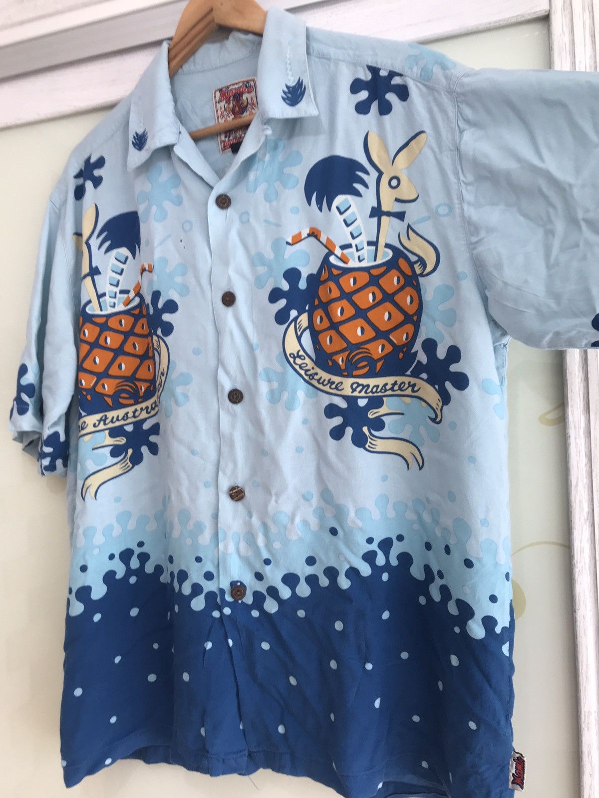 Mambo × Vintage Very Rare Mambo Loud Hawaiian Blue Shirt Vintage Size US M / EU 48-50 / 2 - 4 Thumbnail