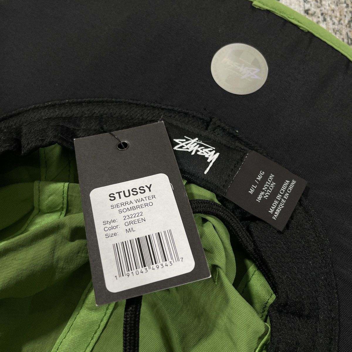 Stussy STUSSY SOMBRERO HAT GREEN - M/L Size ONE SIZE - 4 Thumbnail