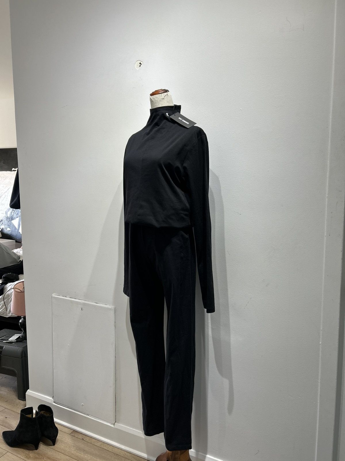 Raf Simons Funnel Jersey Jumpsuit with Logo Size 28" / US 6 / IT 42 - 11 Thumbnail