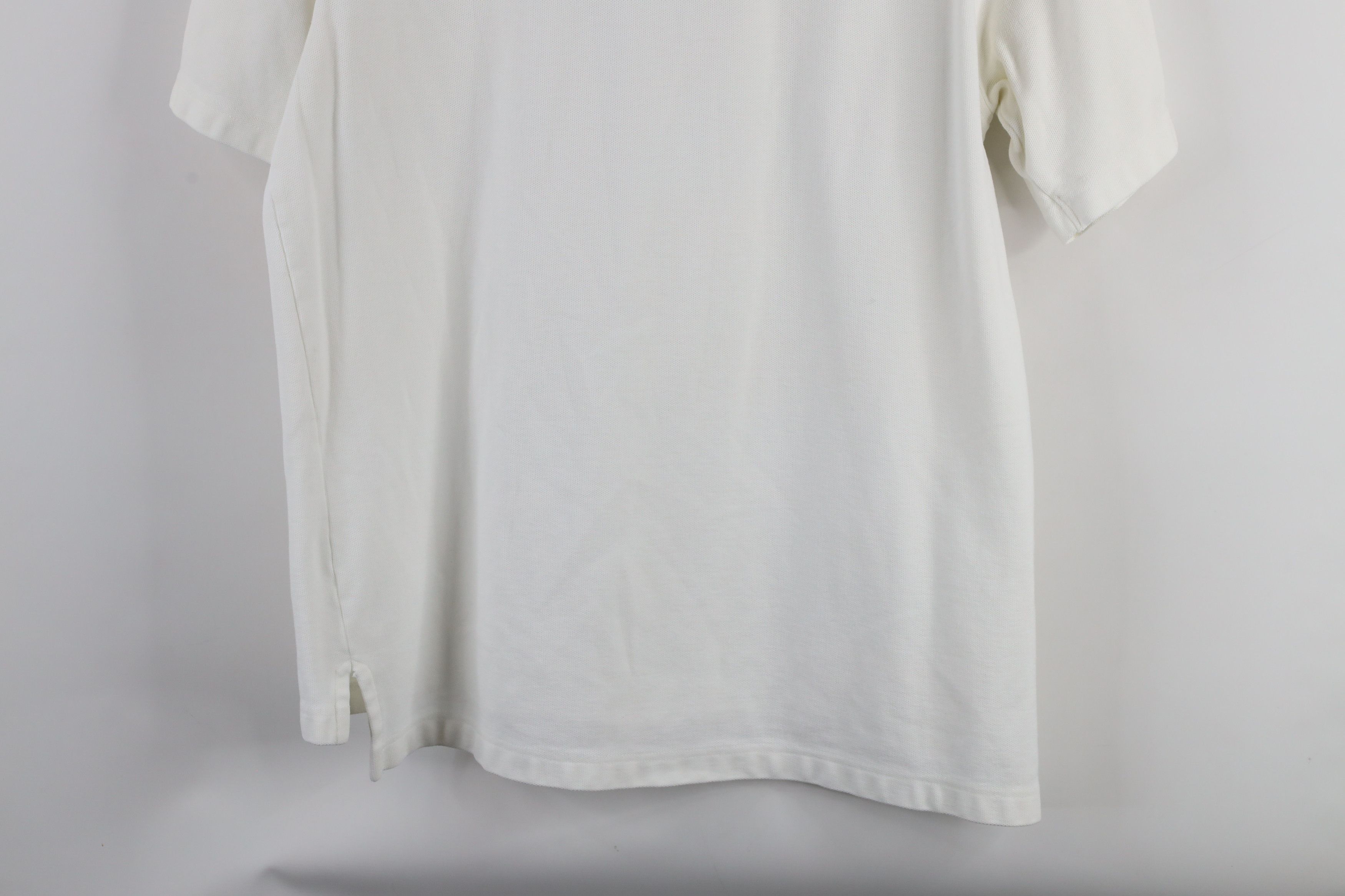 Lands' End × Vintage Vintage 90s Lands End Pique Cotton Golf Polo Shirt White Size US M / EU 48-50 / 2 - 15 Thumbnail