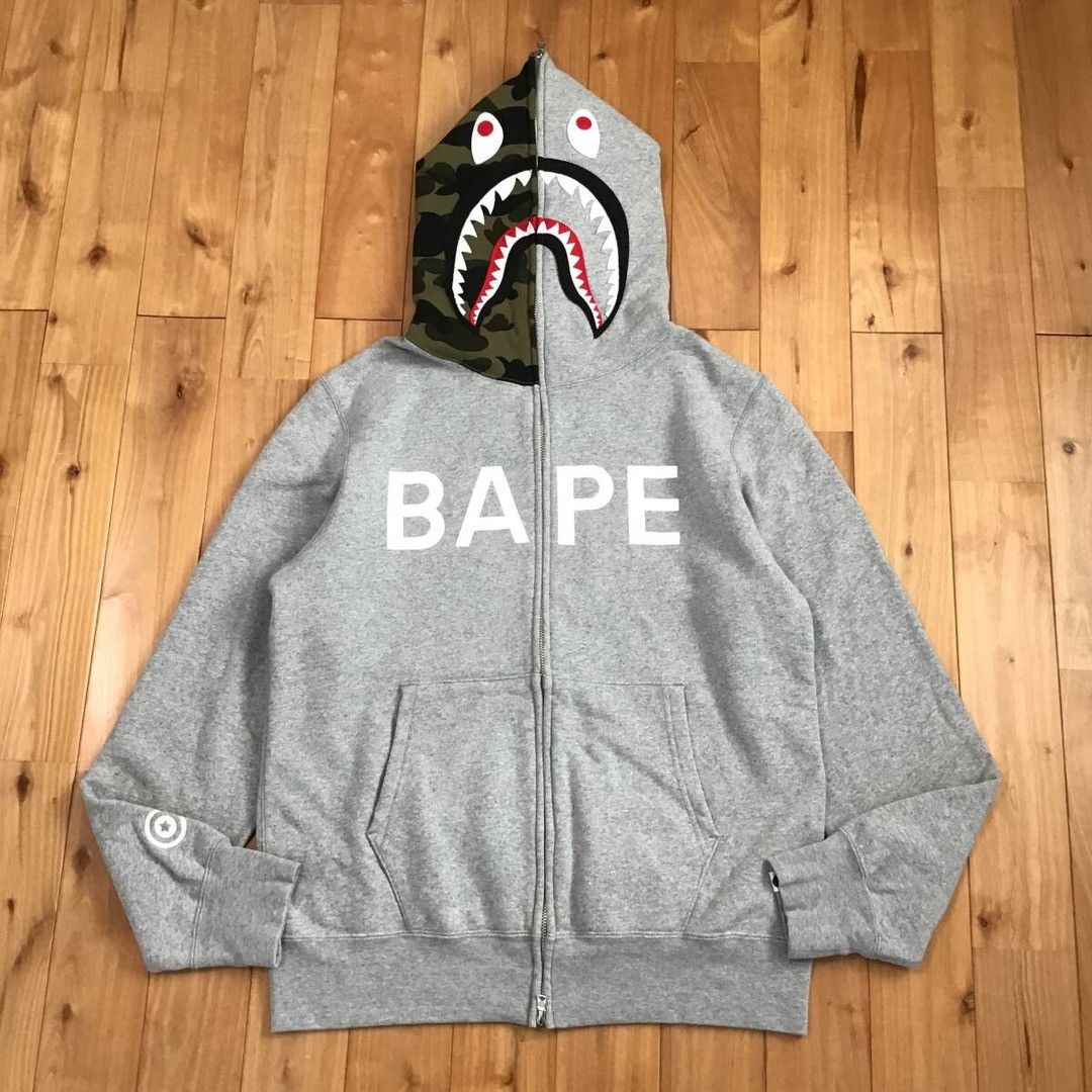 Bape BAPE logo shark full zip hoodie a bathing ape BAPE CAMO Size US L / EU 52-54 / 3 - 1 Thumbnail