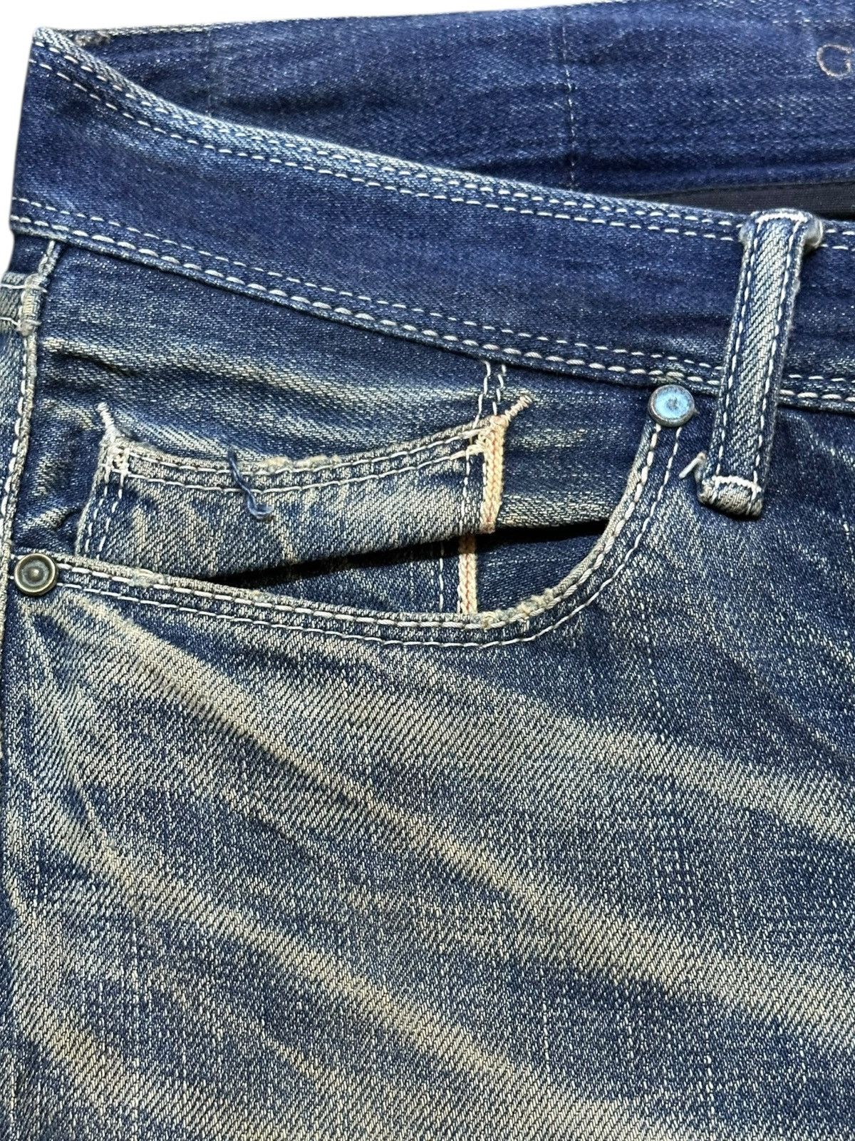 GOSTAR DE FUGA Vintage Gostar Defuga SelvedgeCurve Leg Mudwash Denim Size US 31 - 3 Thumbnail